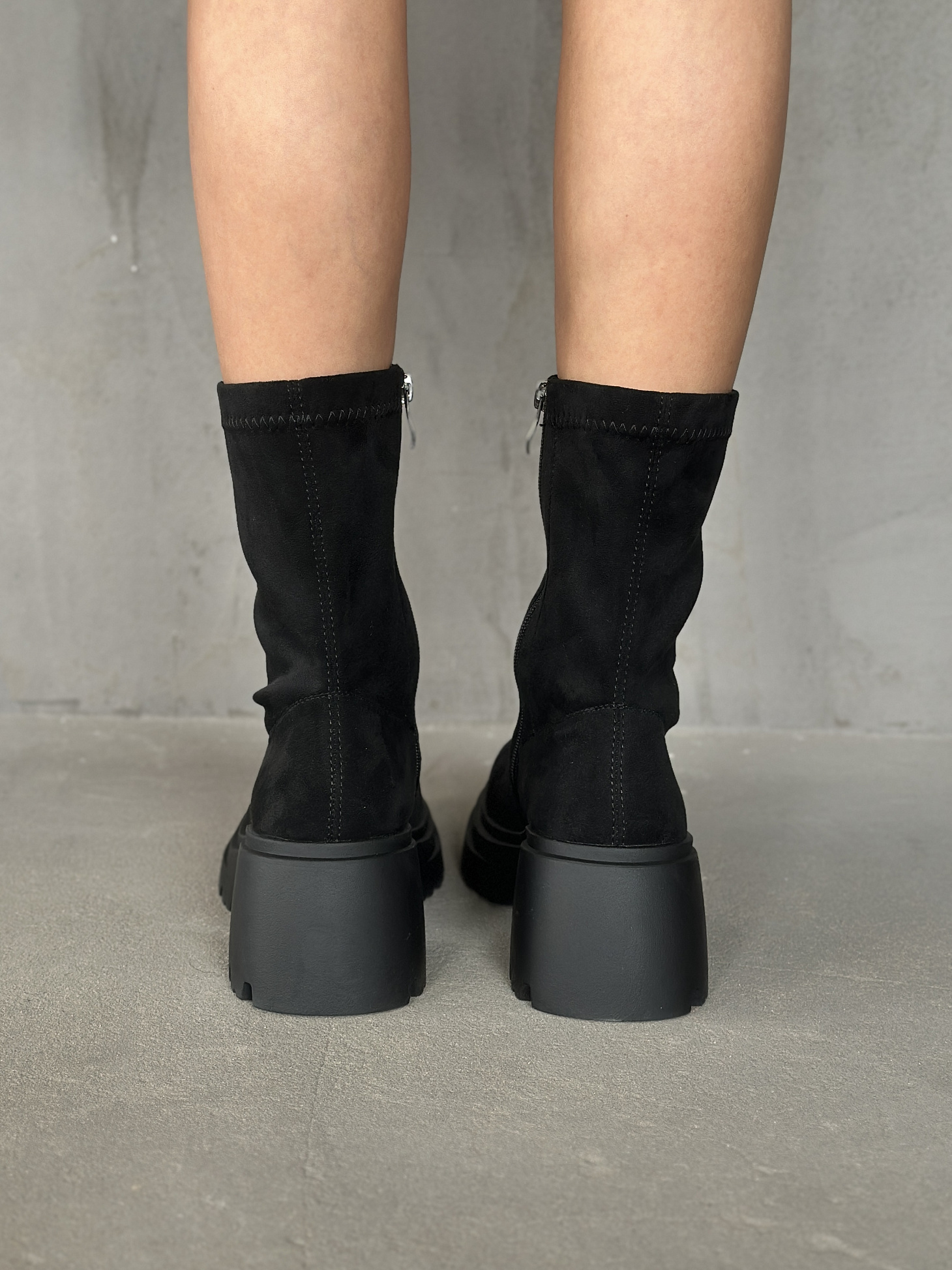 Ботинки женские экозамша