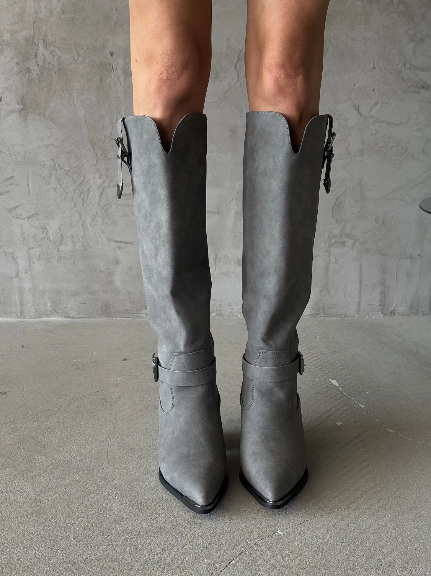 Сапоги женские экозамша шерсть