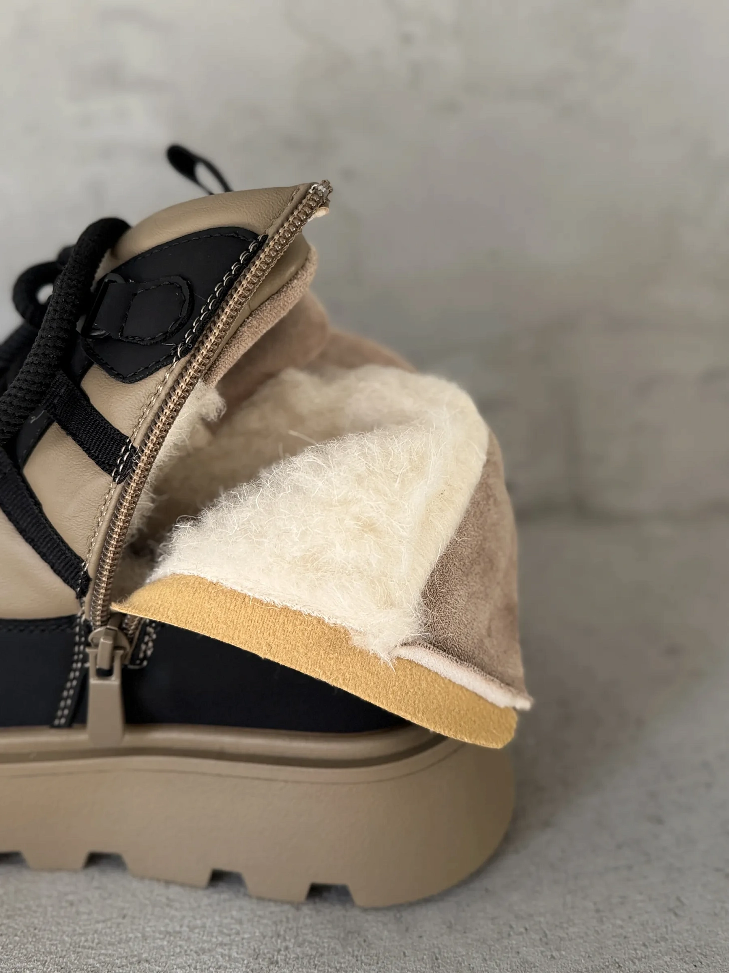 Ботинки детские экокожа шерсть