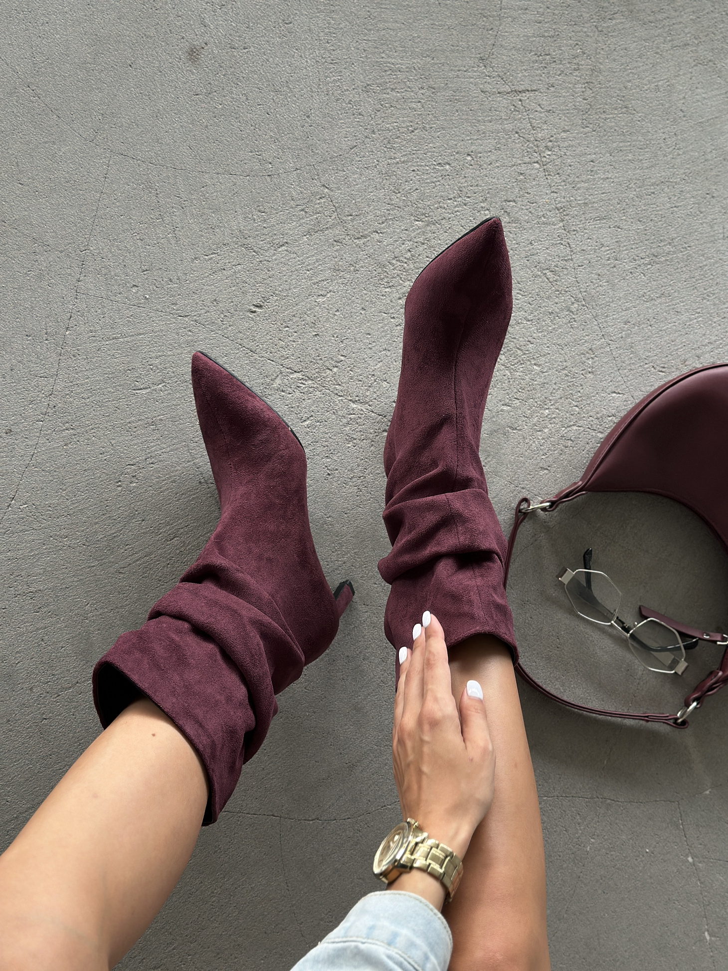 Сапоги женские текстиль