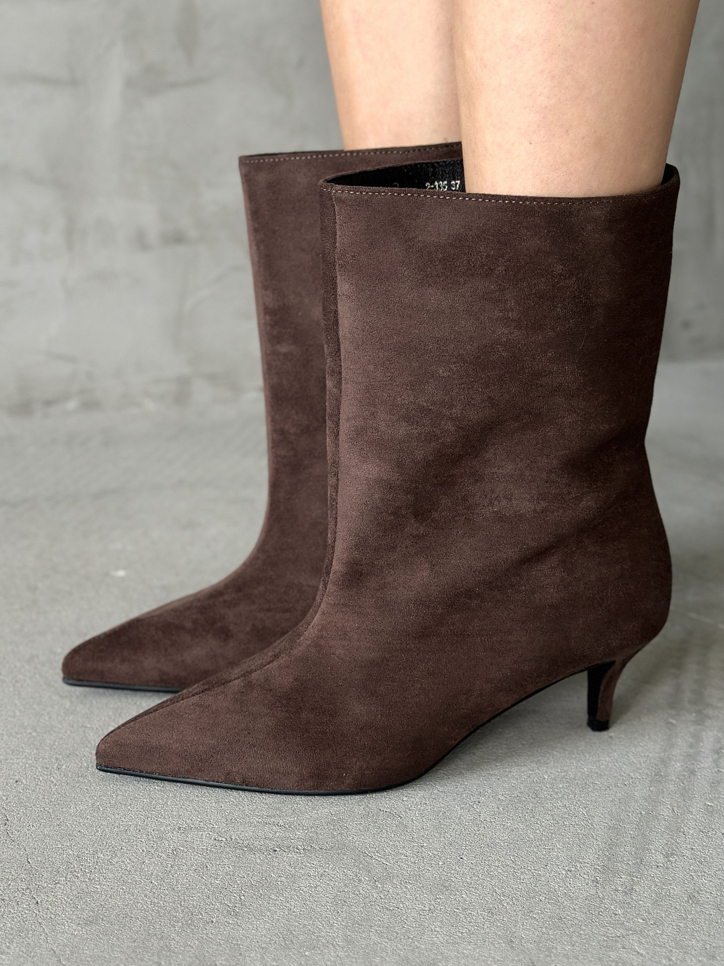 Ботильоны женские экозамша