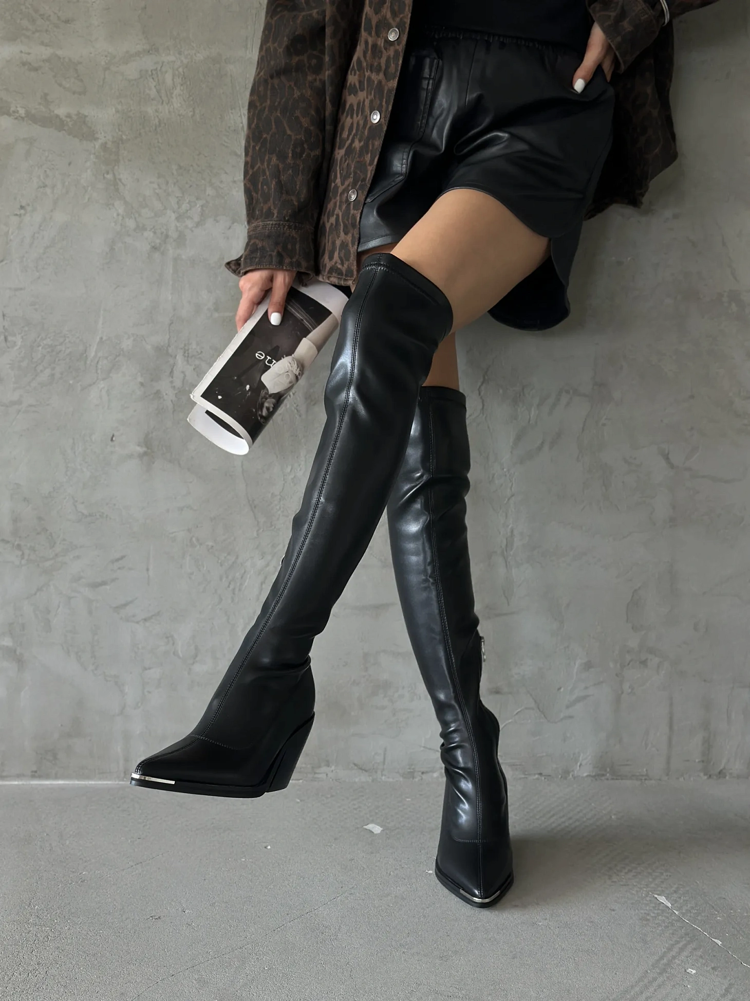 Ботфорты женские экокожа