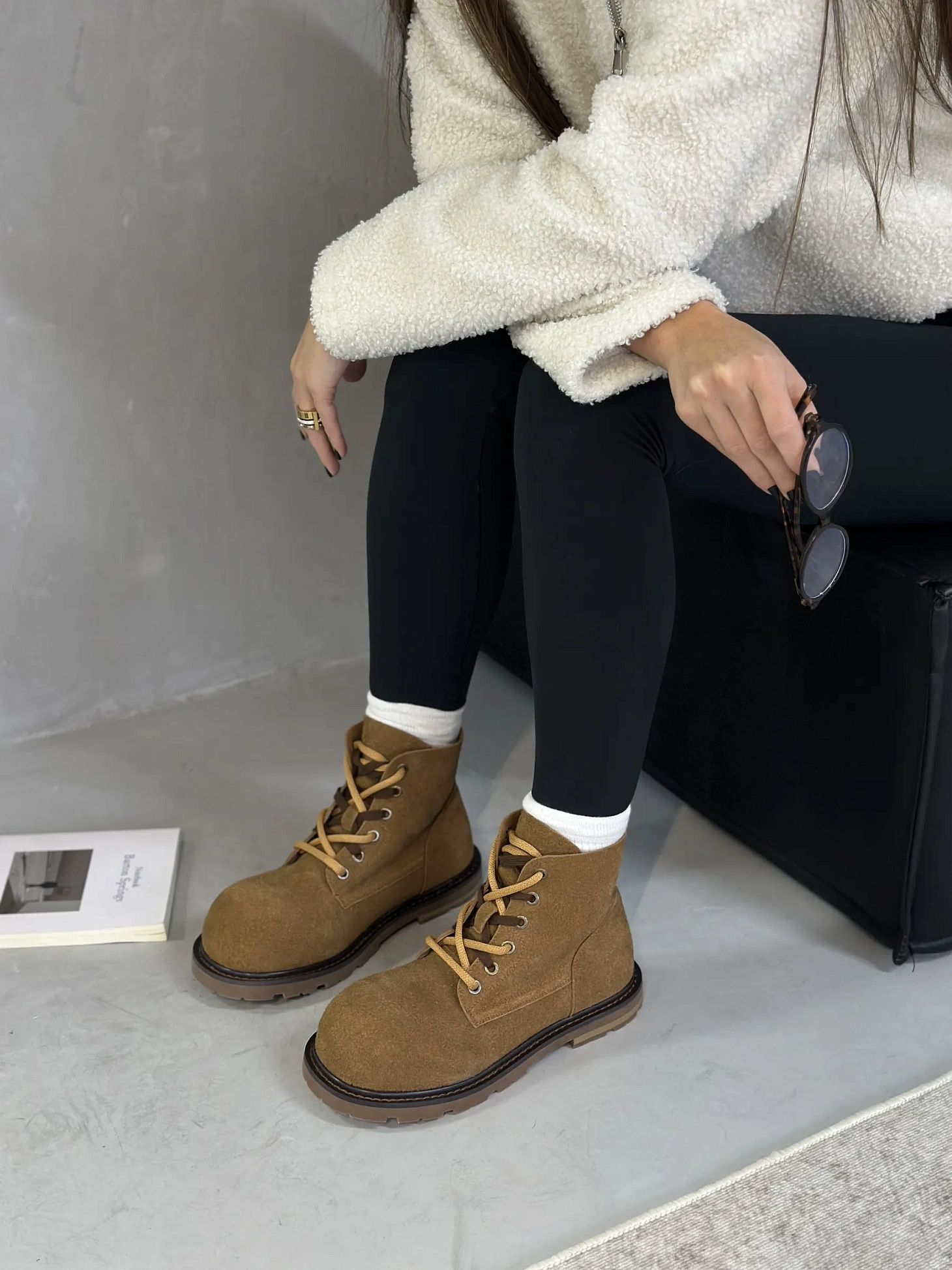 Ботинки женские натуральная замша