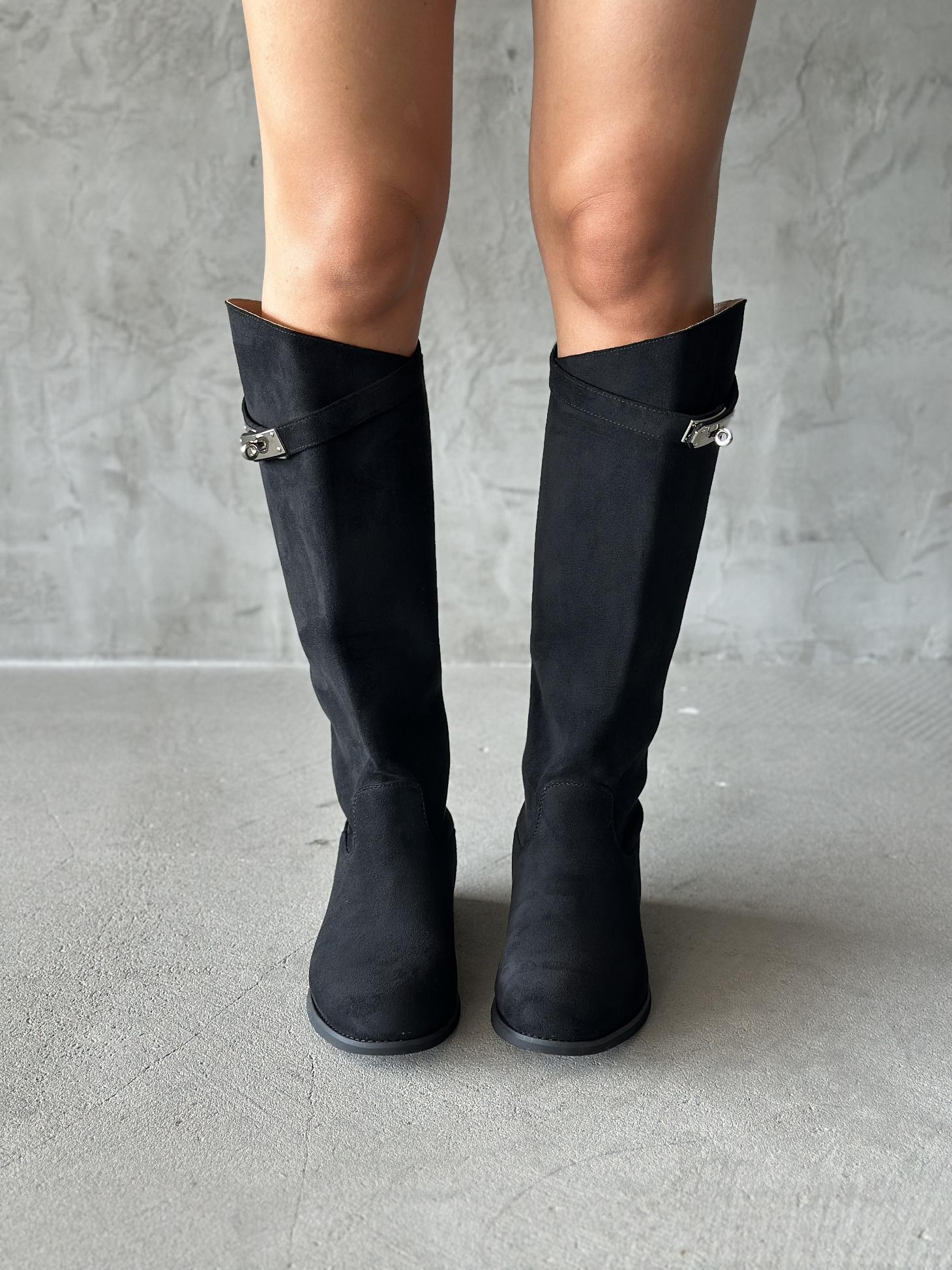 Сапоги женские экозамша