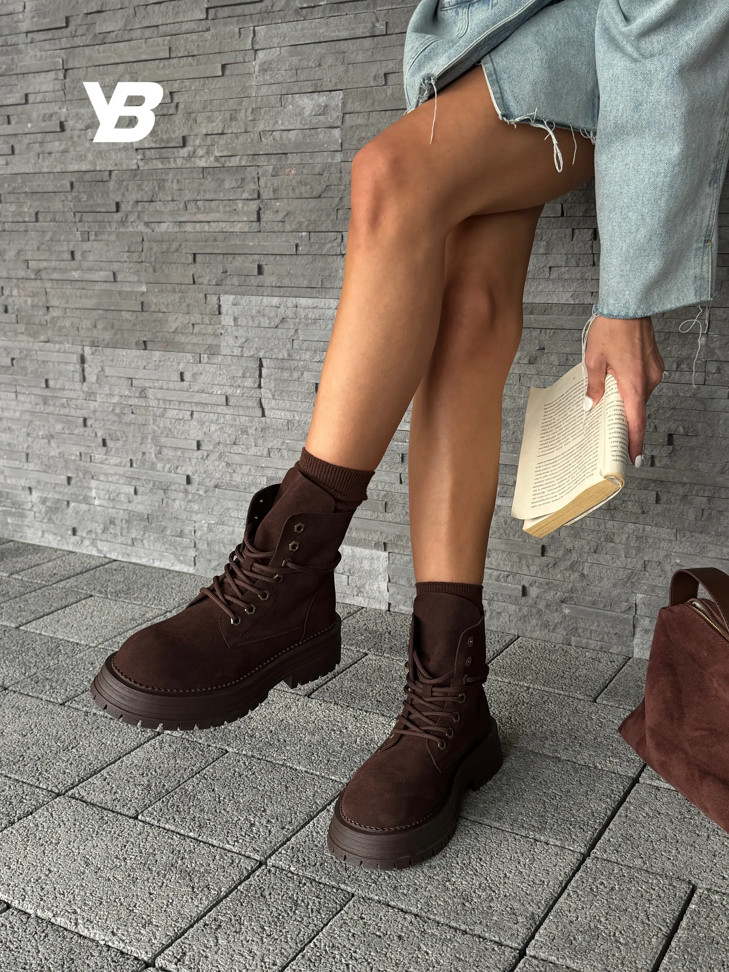 Ботинки женские натуральная замша шерсть