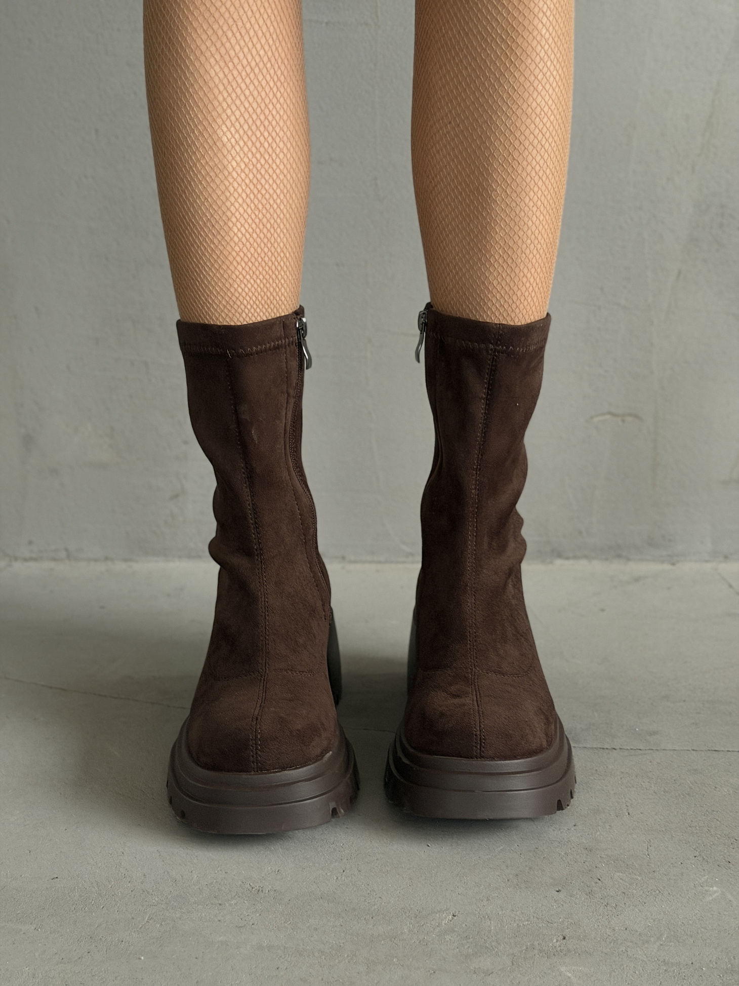 Ботинки женские экозамша