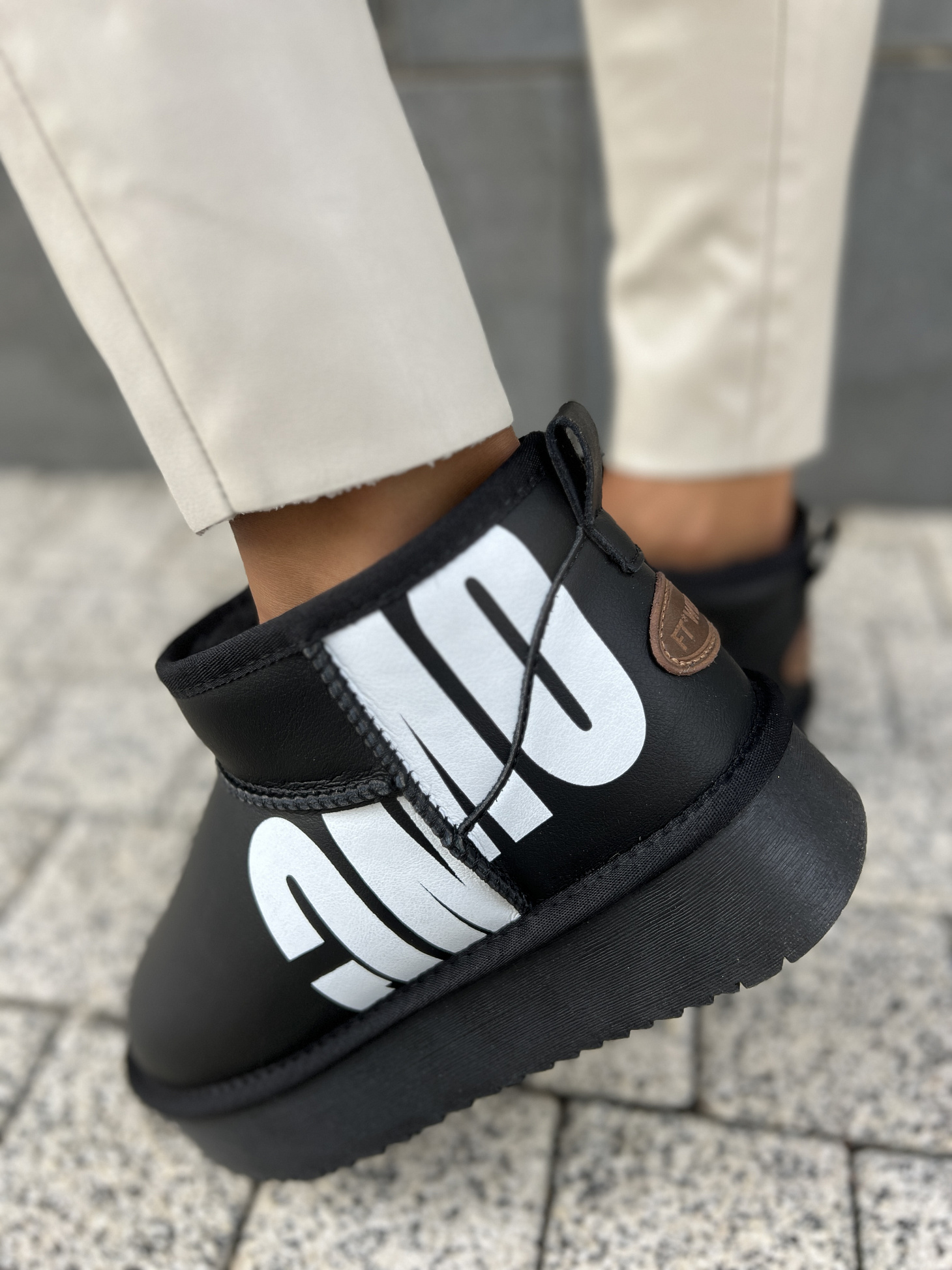 Угги женские кожа шерсть