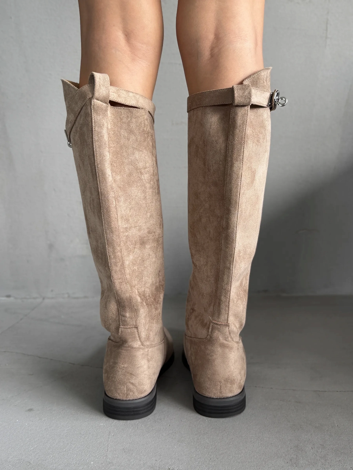 Сапоги женские экозамша