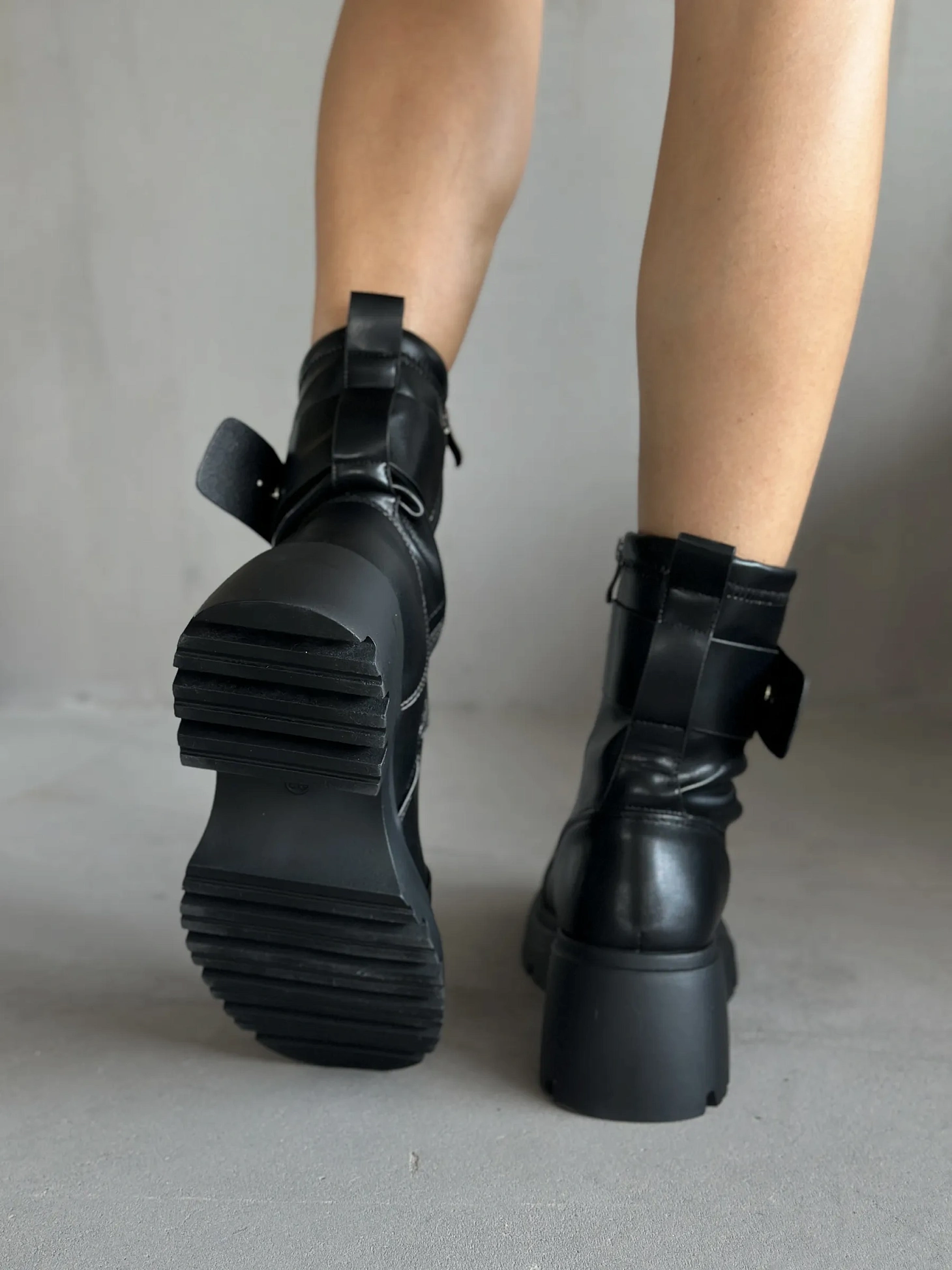 Ботинки женские экокожа шерсть