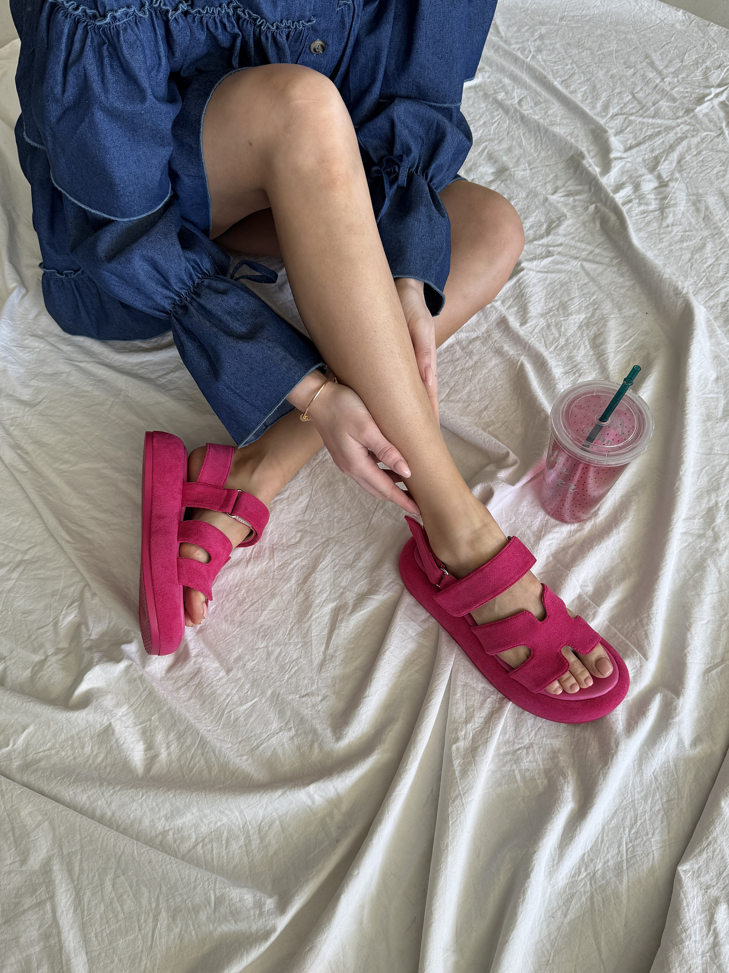 Босоножки женские текстиль