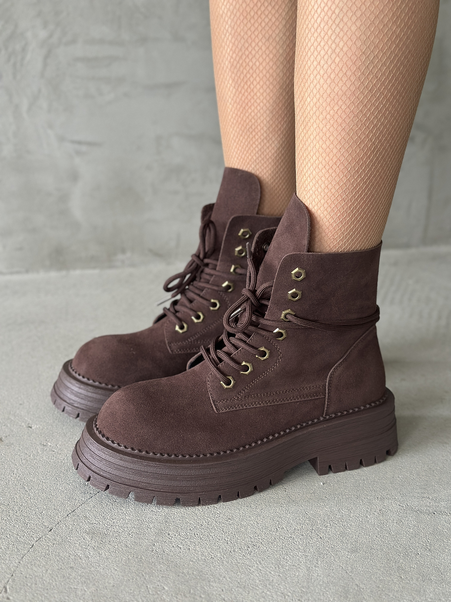 Ботинки женские натуральная замша