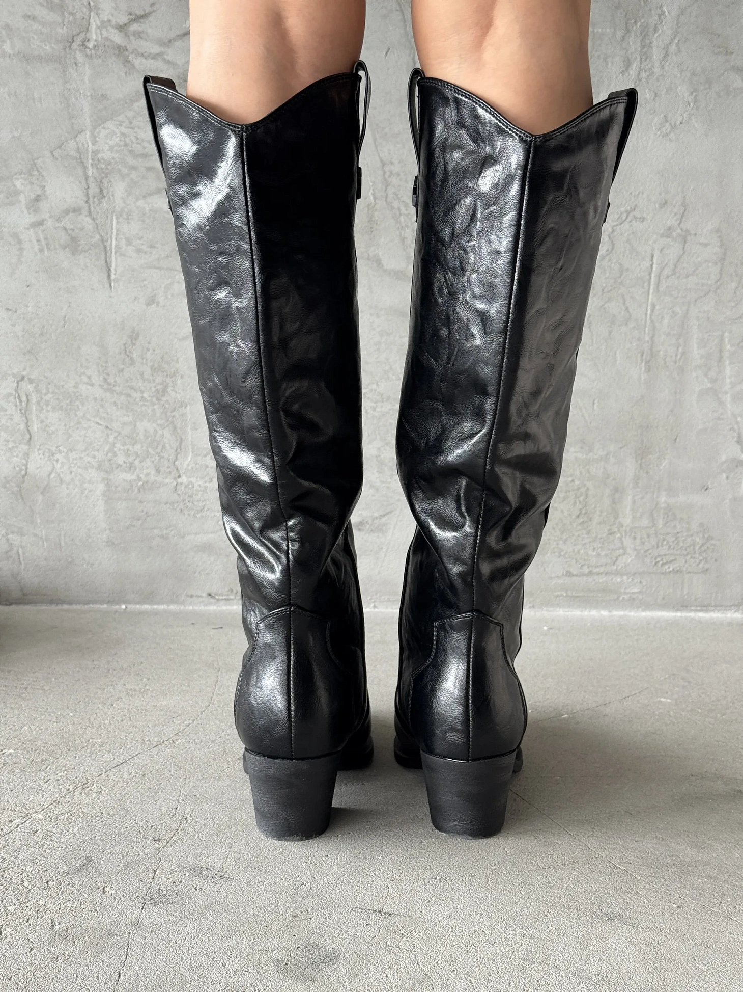 Сапоги казаки женские экокожа шерсть