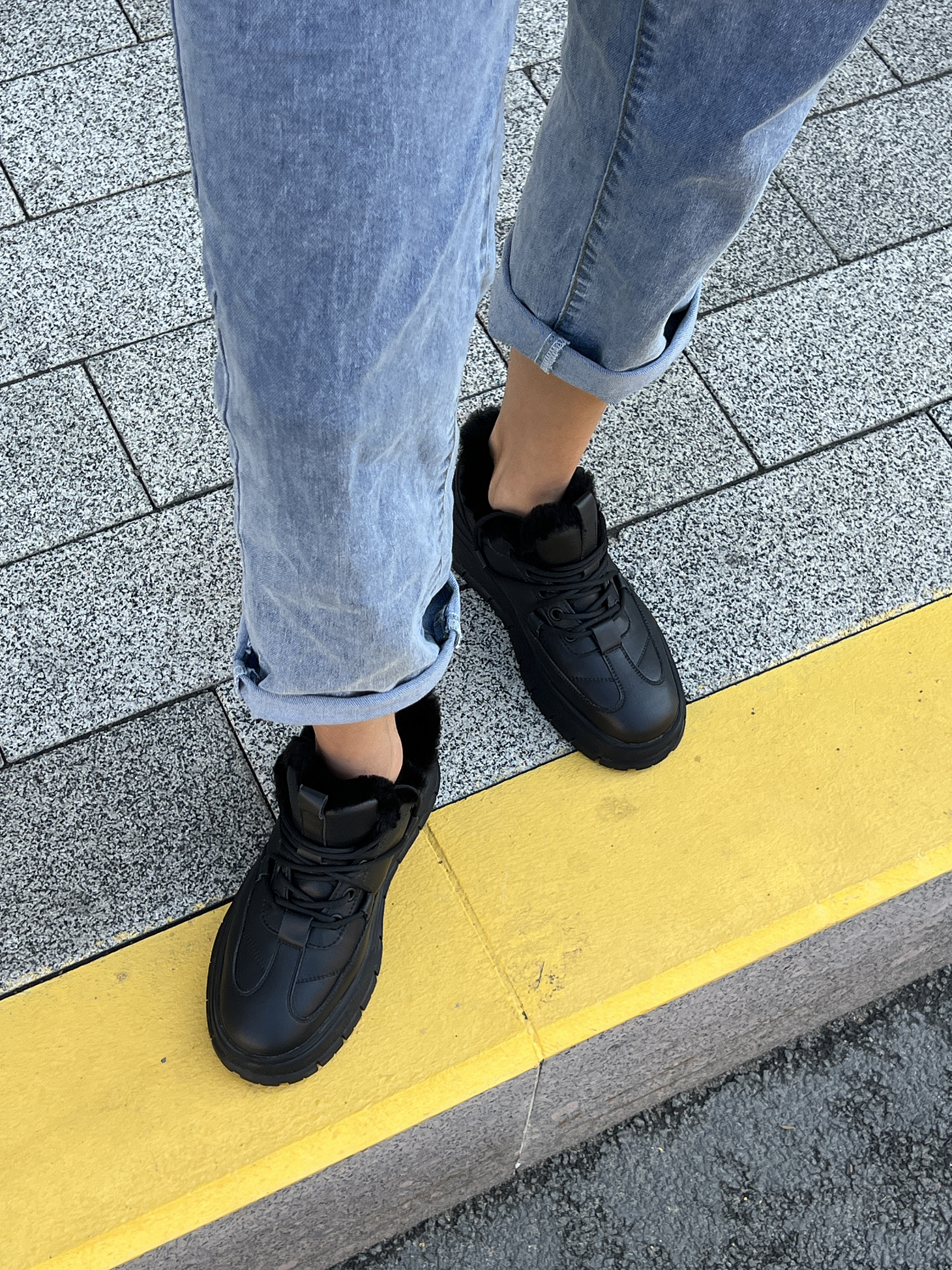 Угги женские кожа шерсть