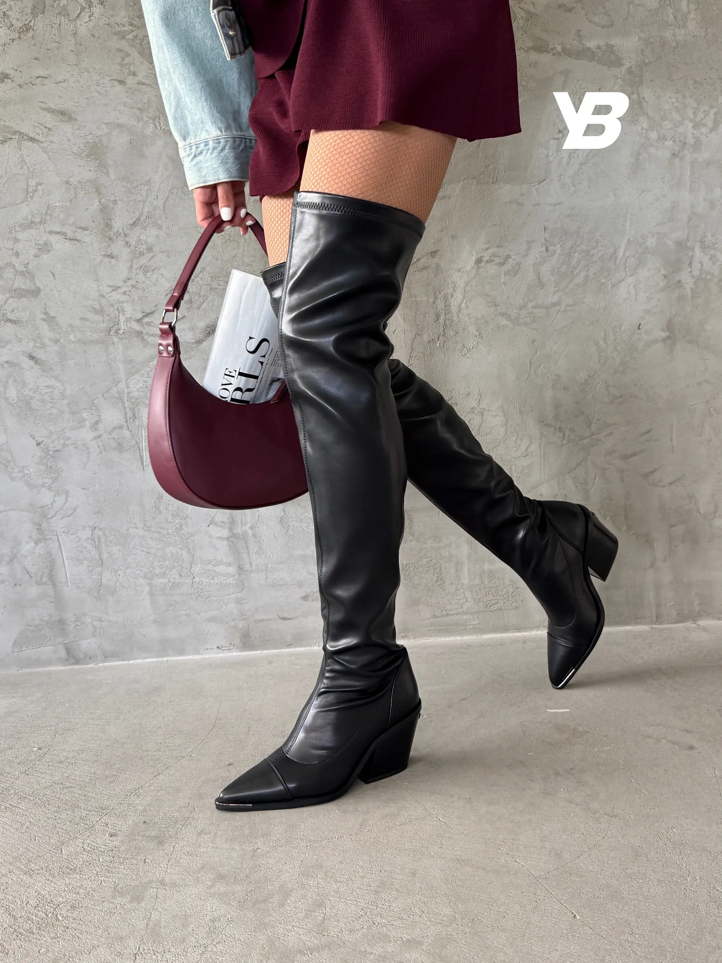 Ботфорты женские экокожа