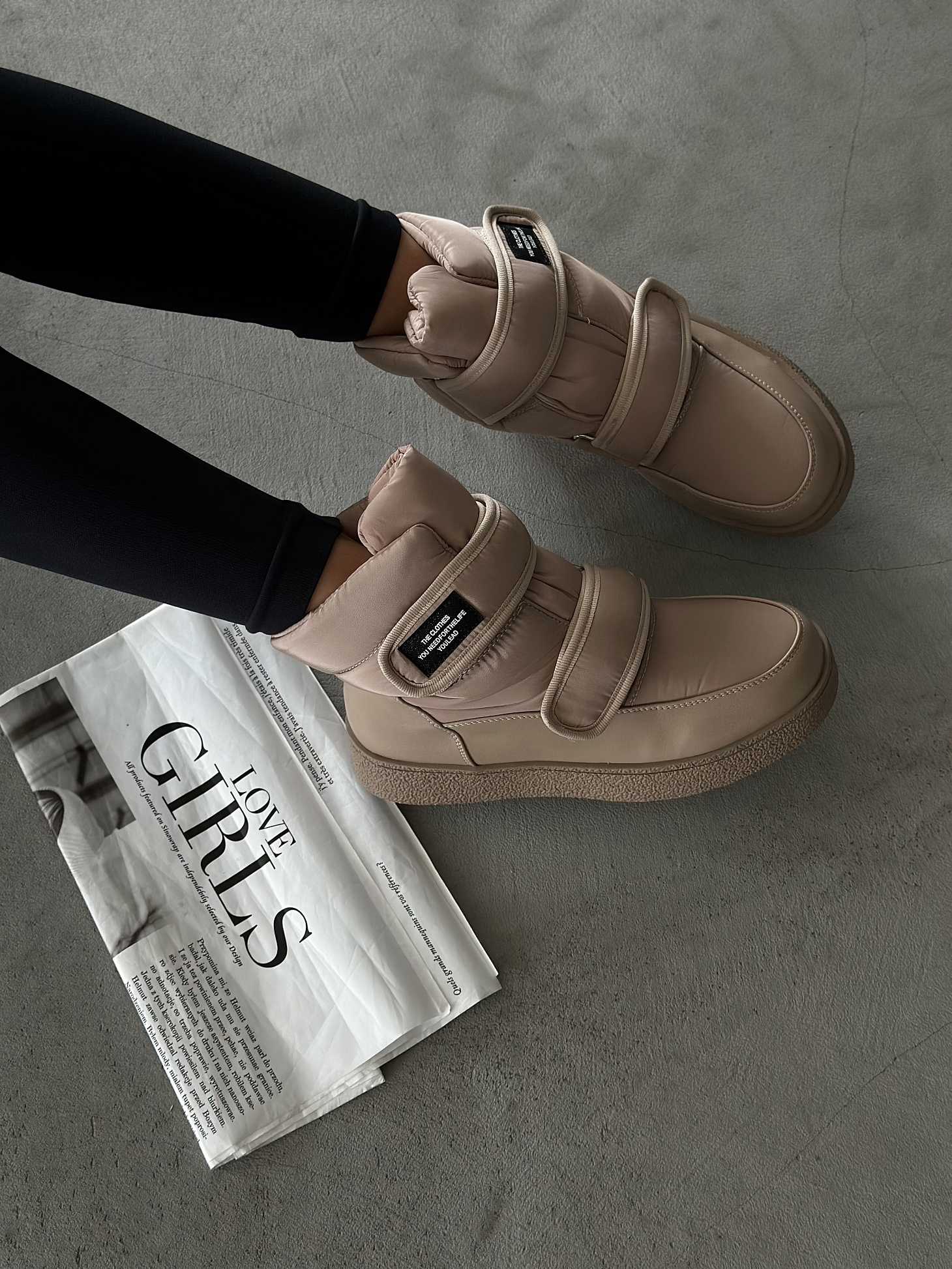 Дутики женские текстиль шерсть