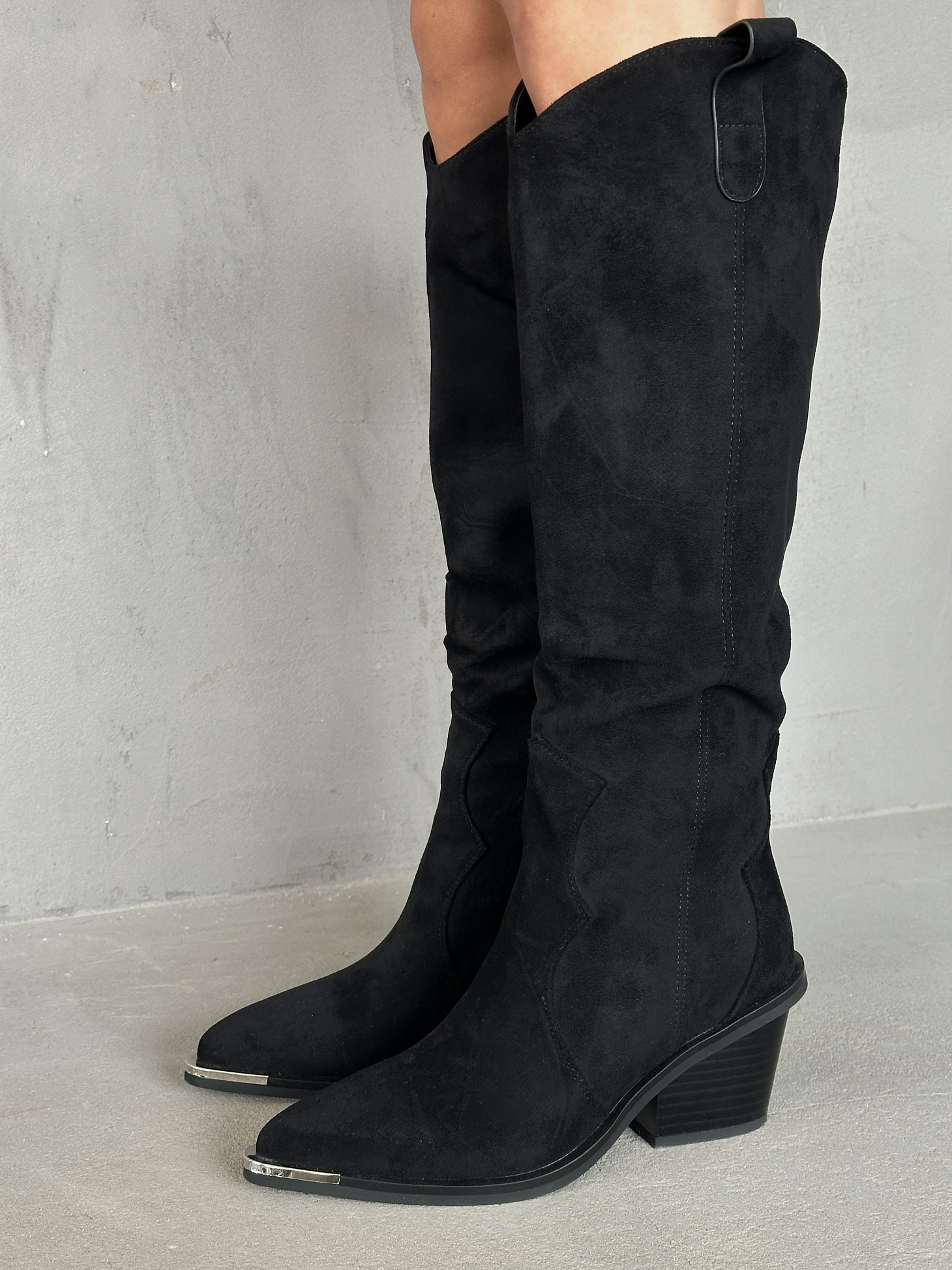 Сапоги казаки женские текстиль