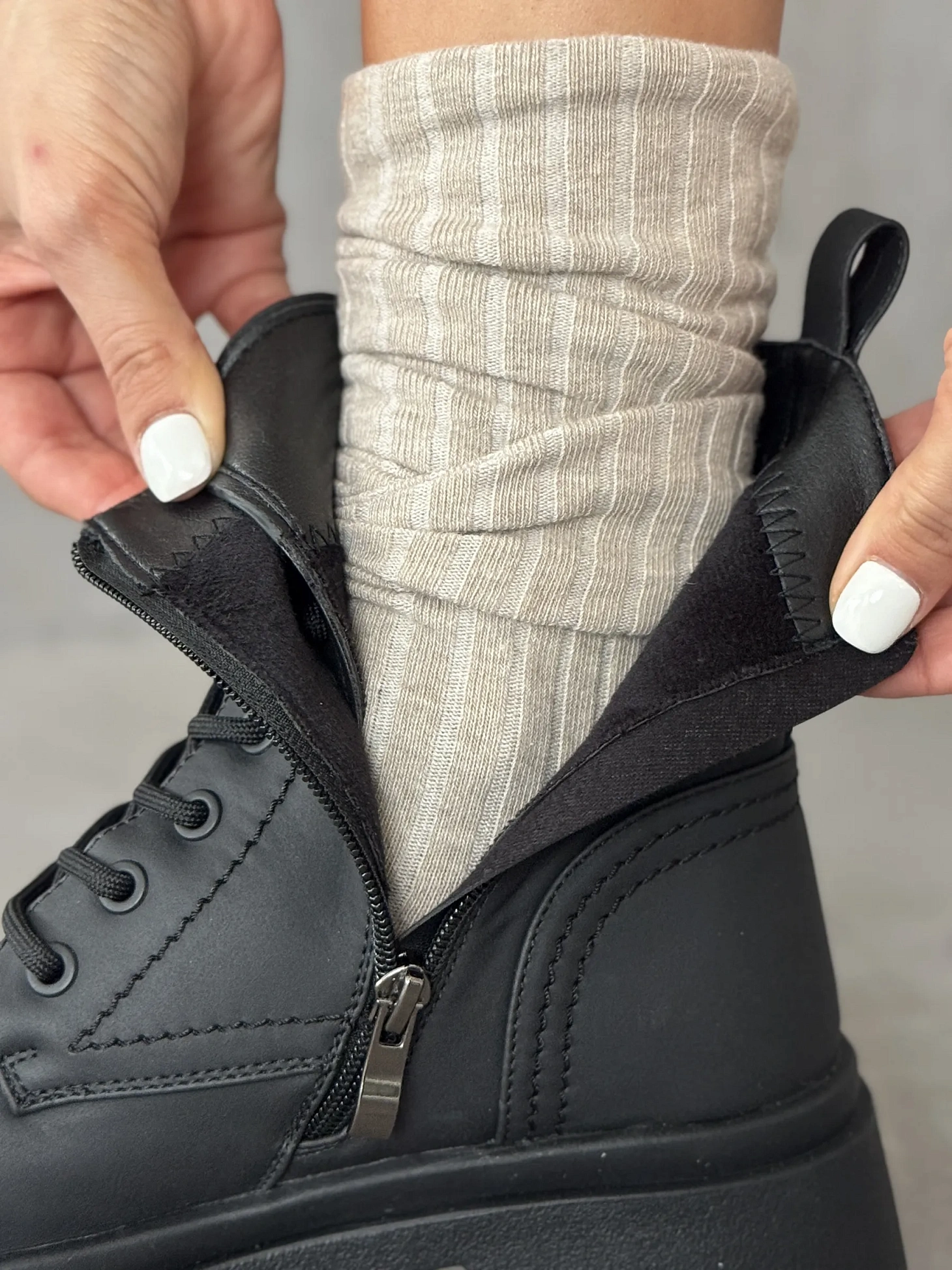 Ботинки женские экокожа