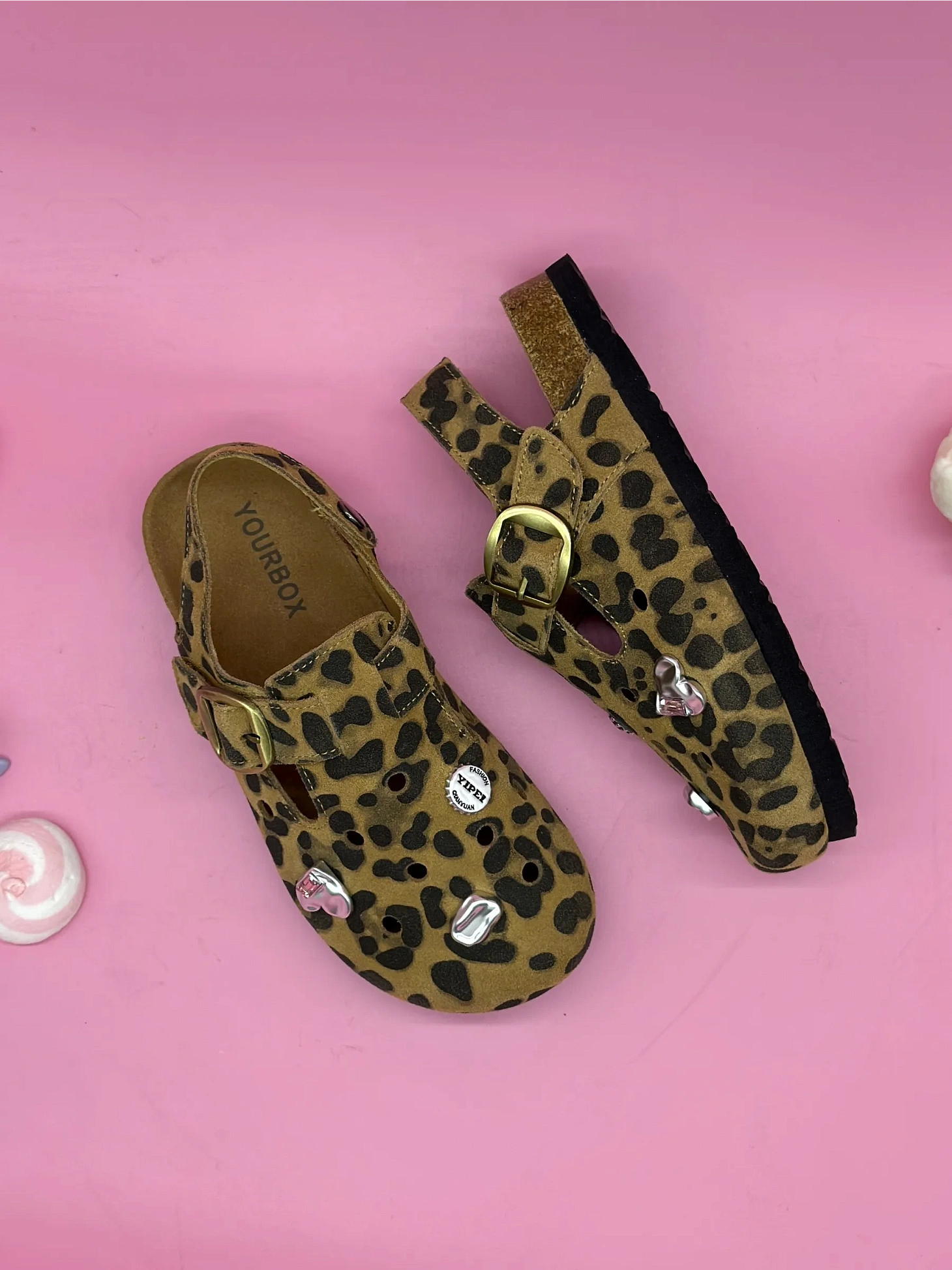 Летние сабо подростковые на высокой платформе