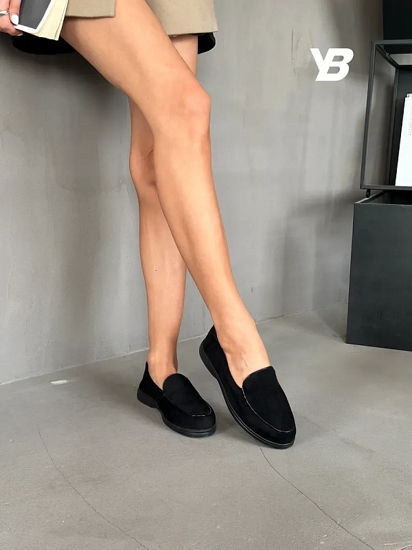 Лоферы женские экозамша