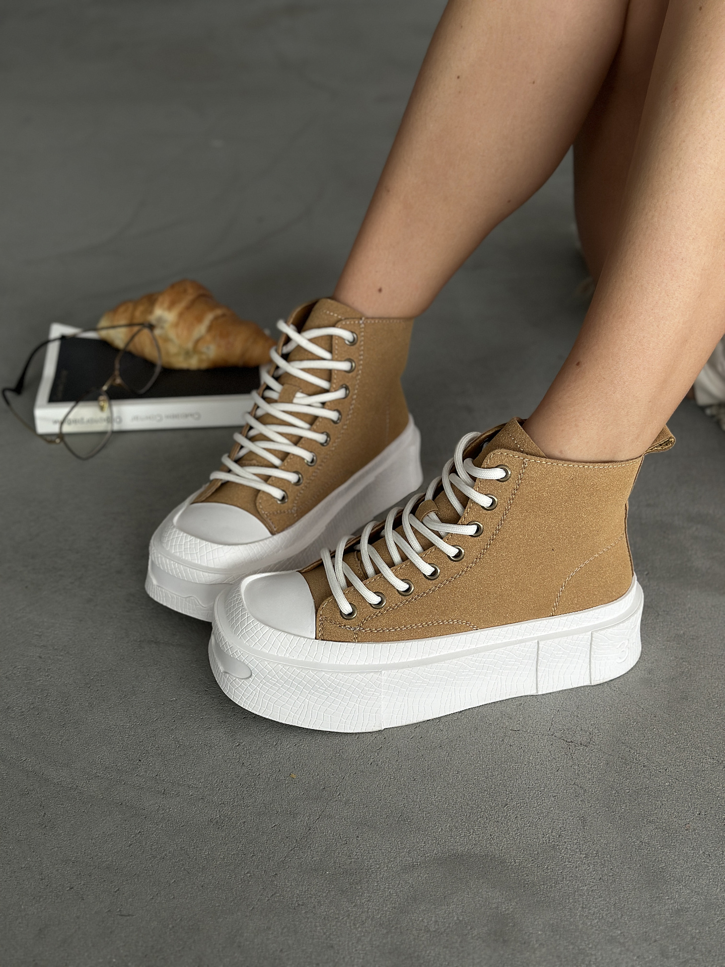 Кеды женские экозамша