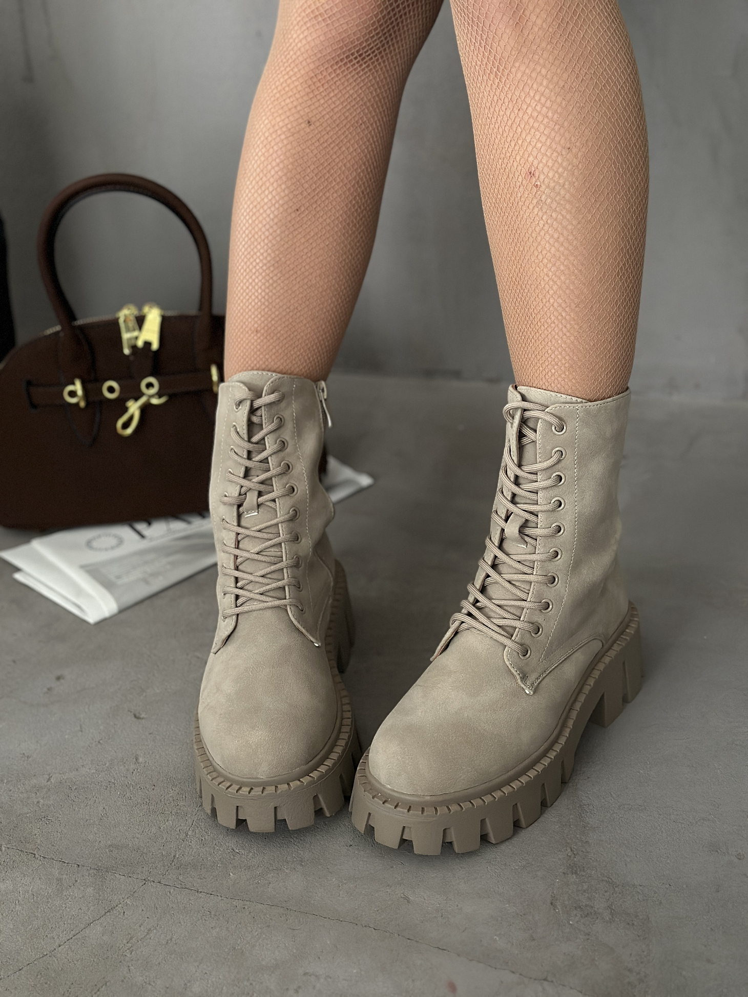 Ботинки женские экокожа