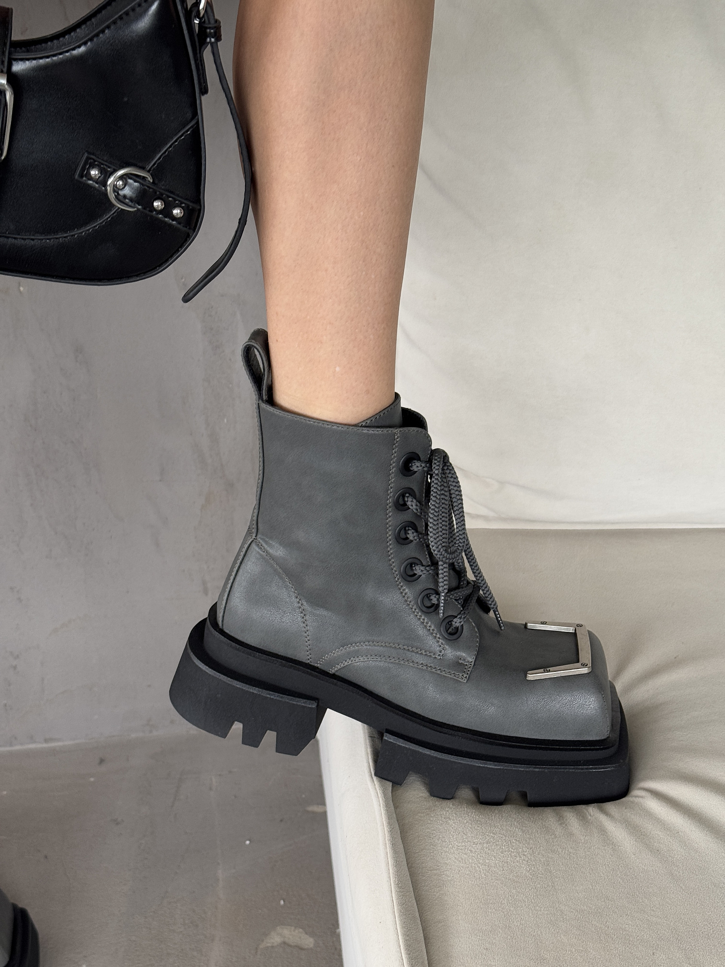 Ботинки женские экокожа