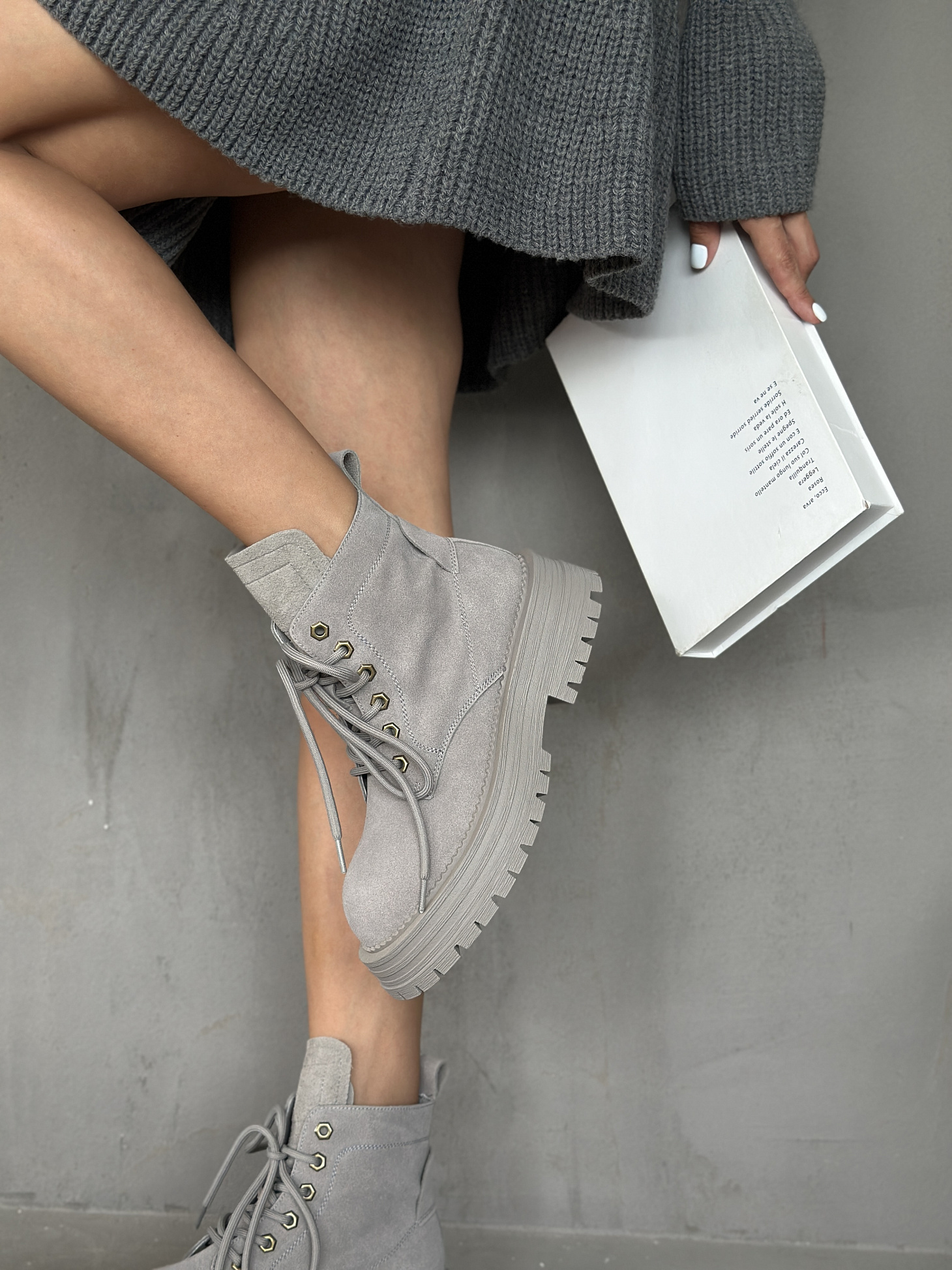 Ботинки женские натуральная замша