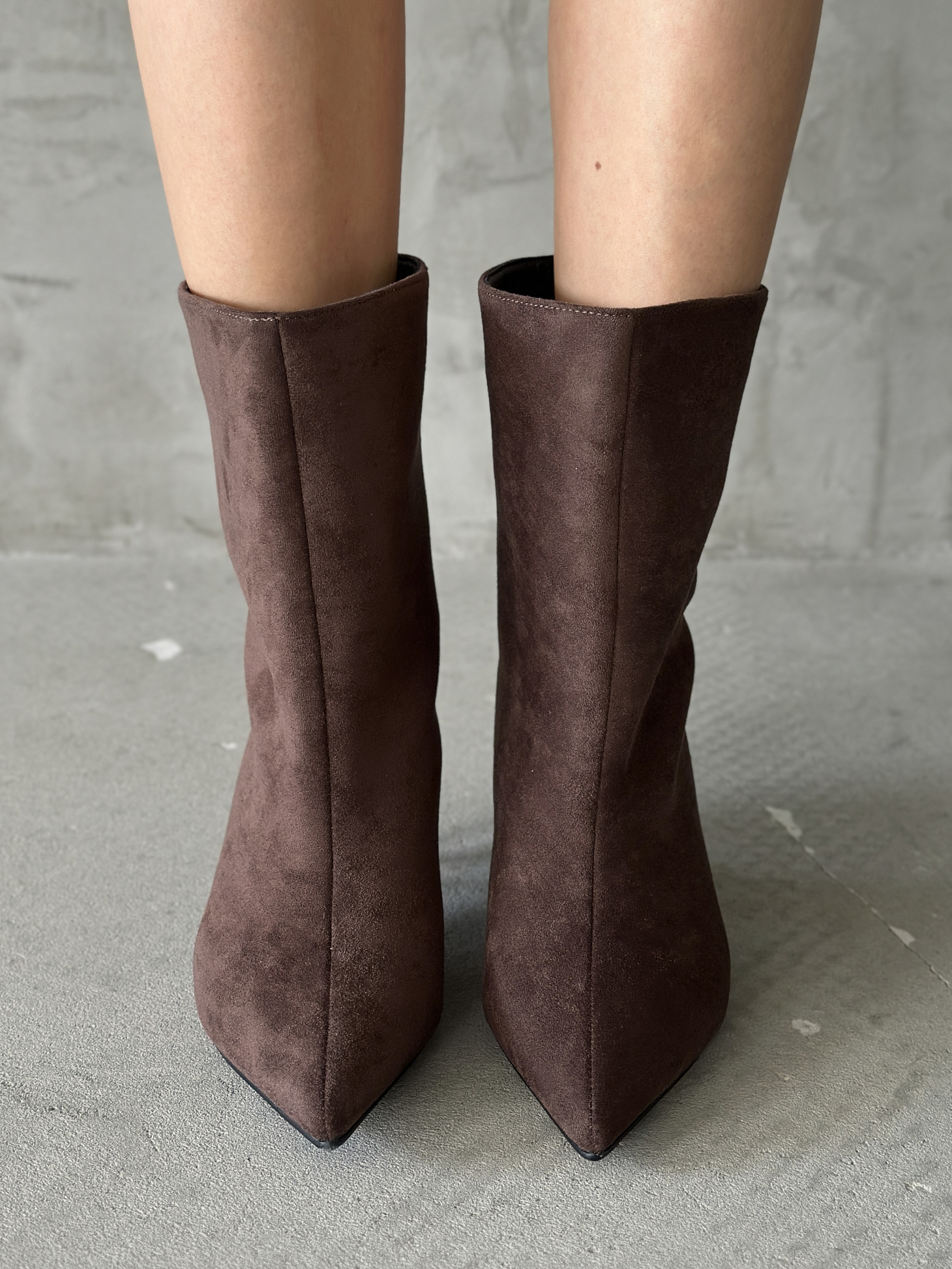 Ботильоны женские экозамша