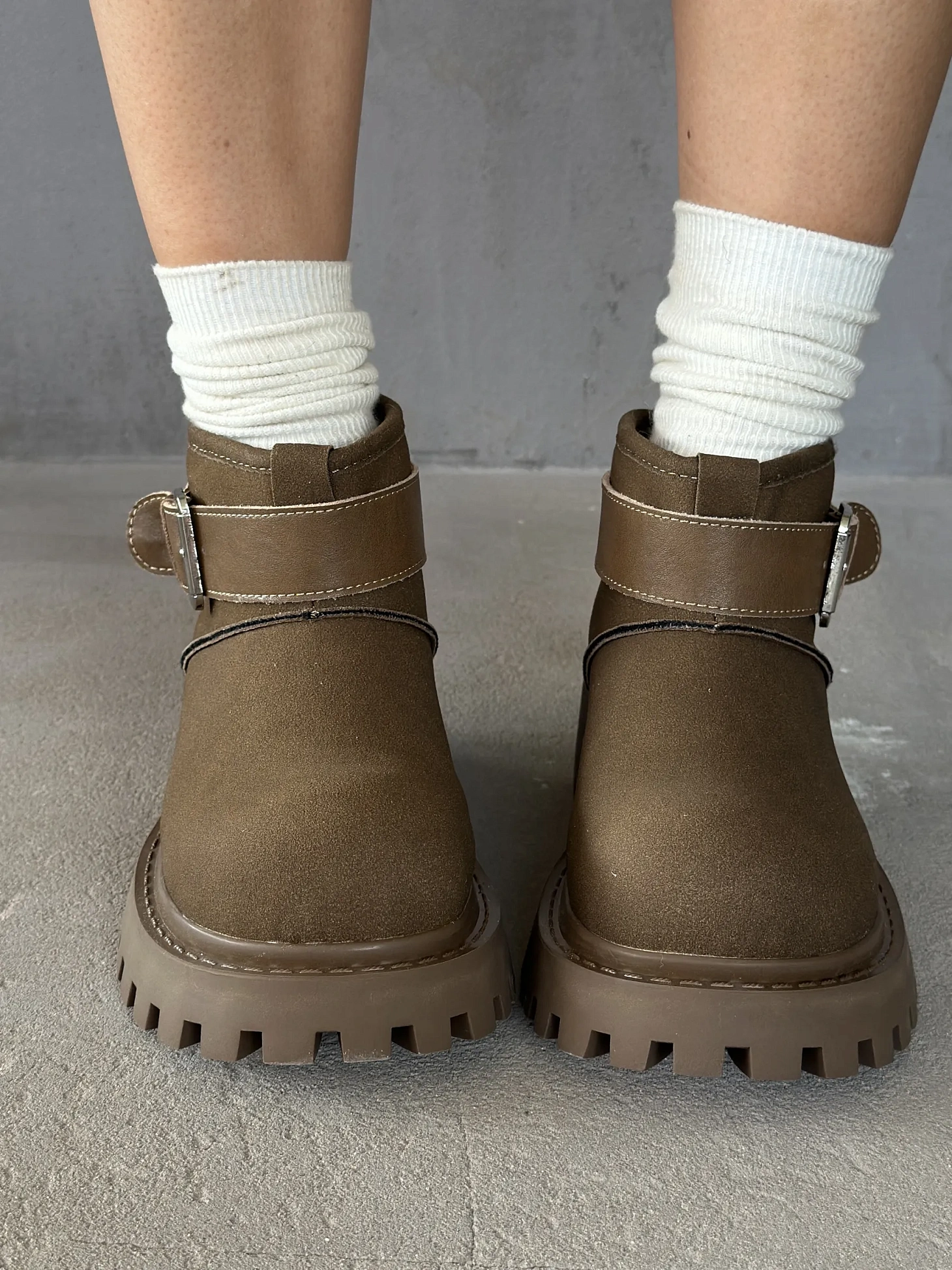 Ботинки женские текстиль экомех