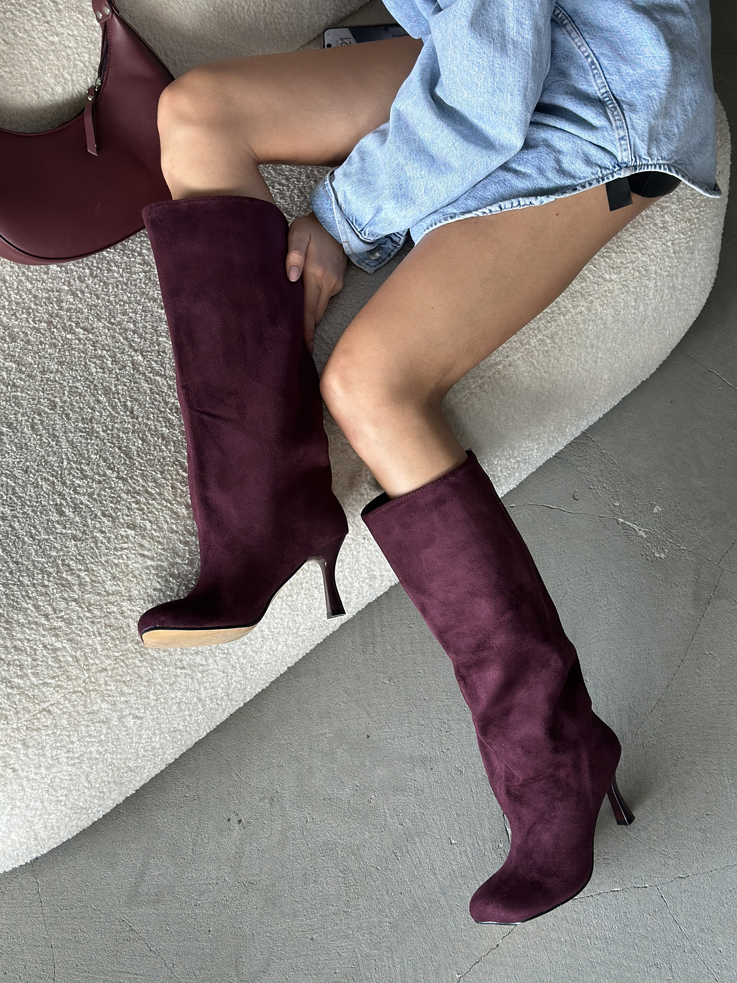 Сапоги женские текстиль