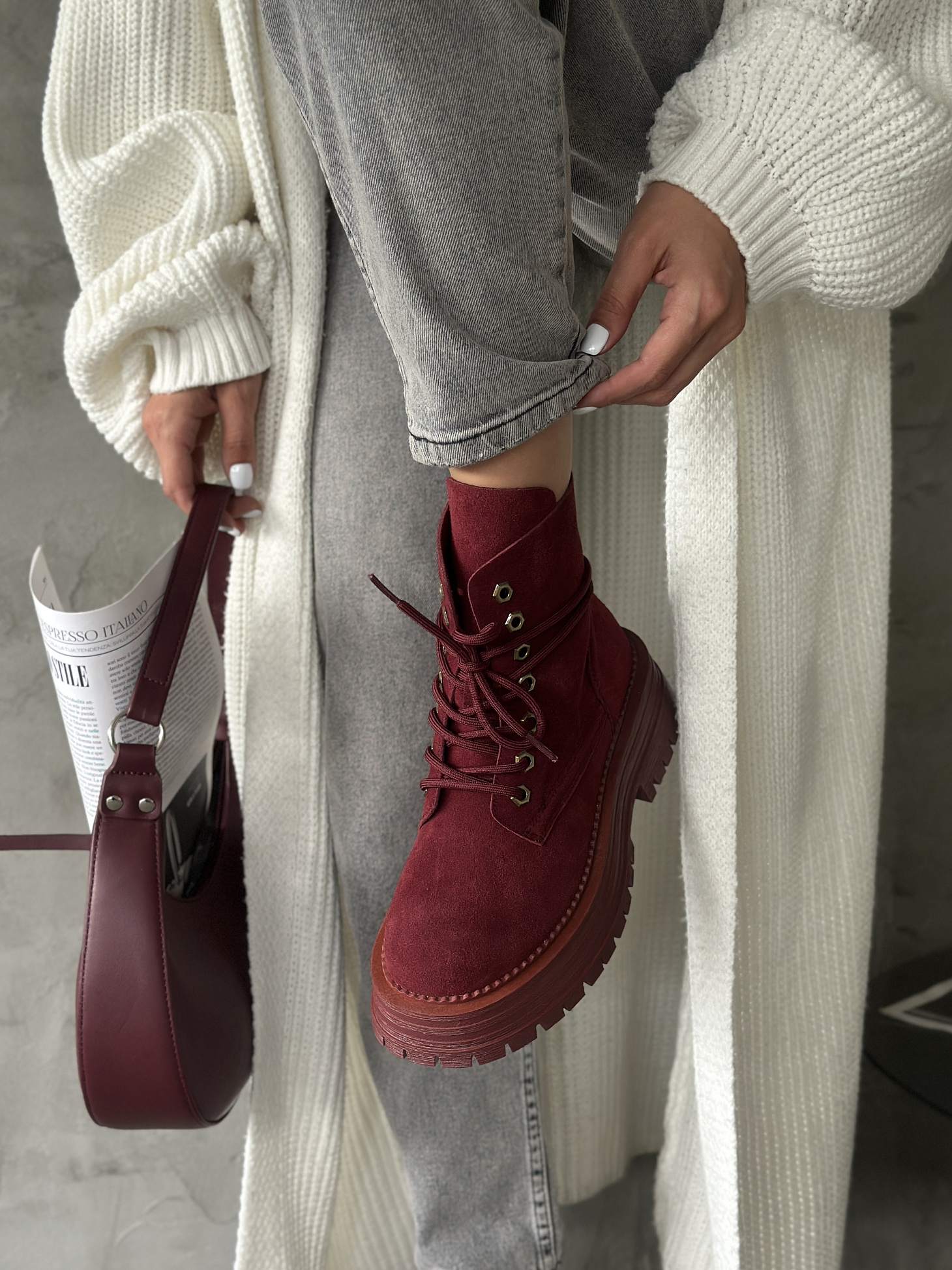 Ботинки женские натуральная замша