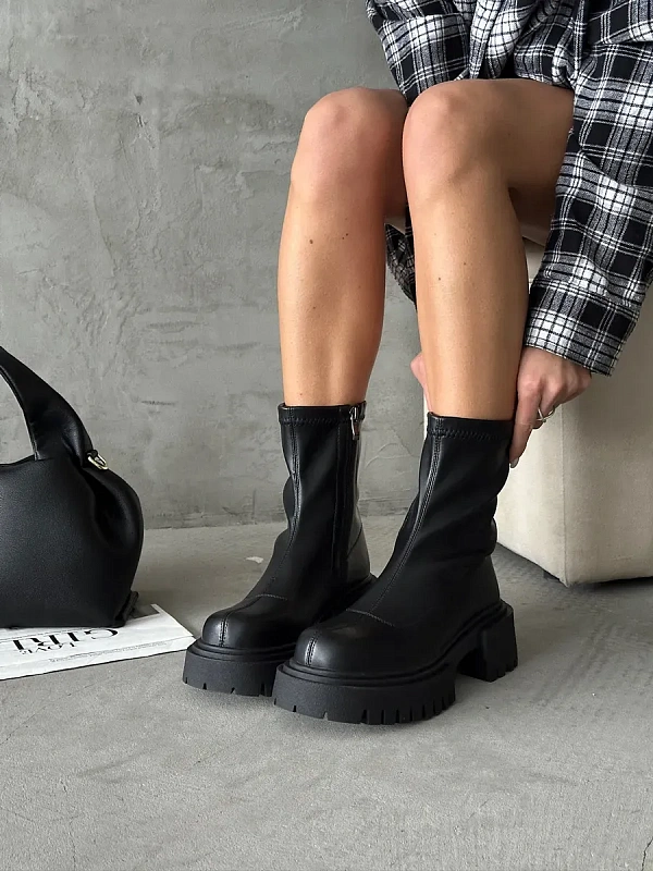 Ботинки женские экокожа