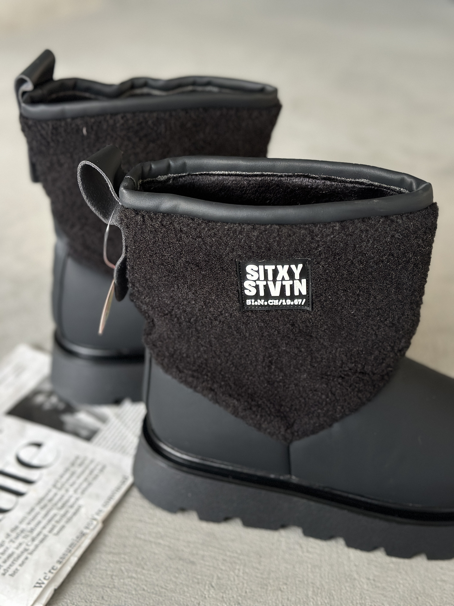 Ботинки детские экокожа шерсть