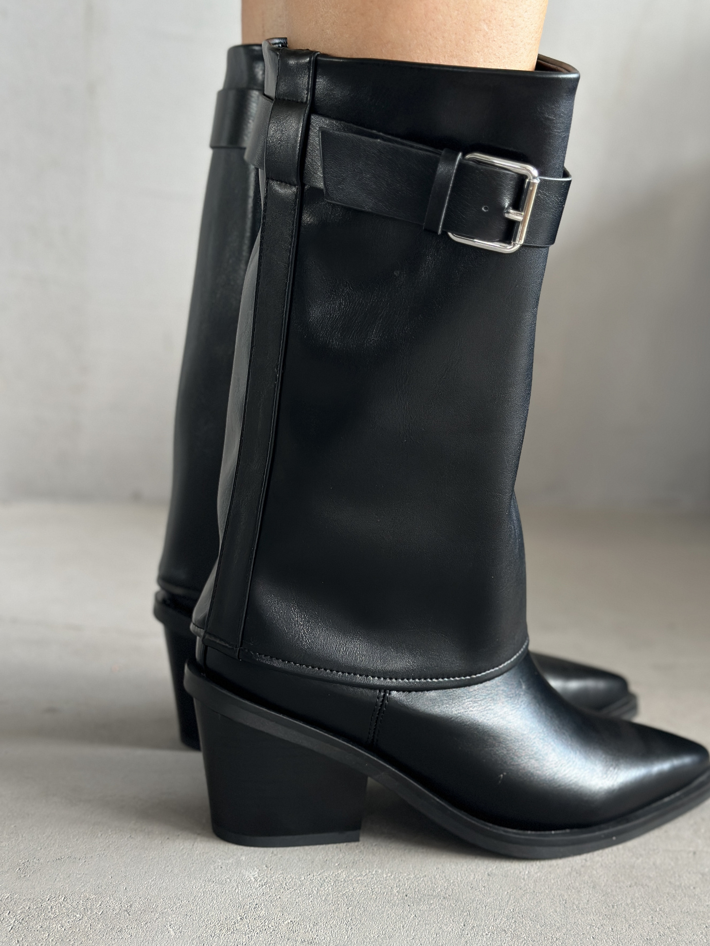 Сапоги-трансформеры женские экокожа шерсть