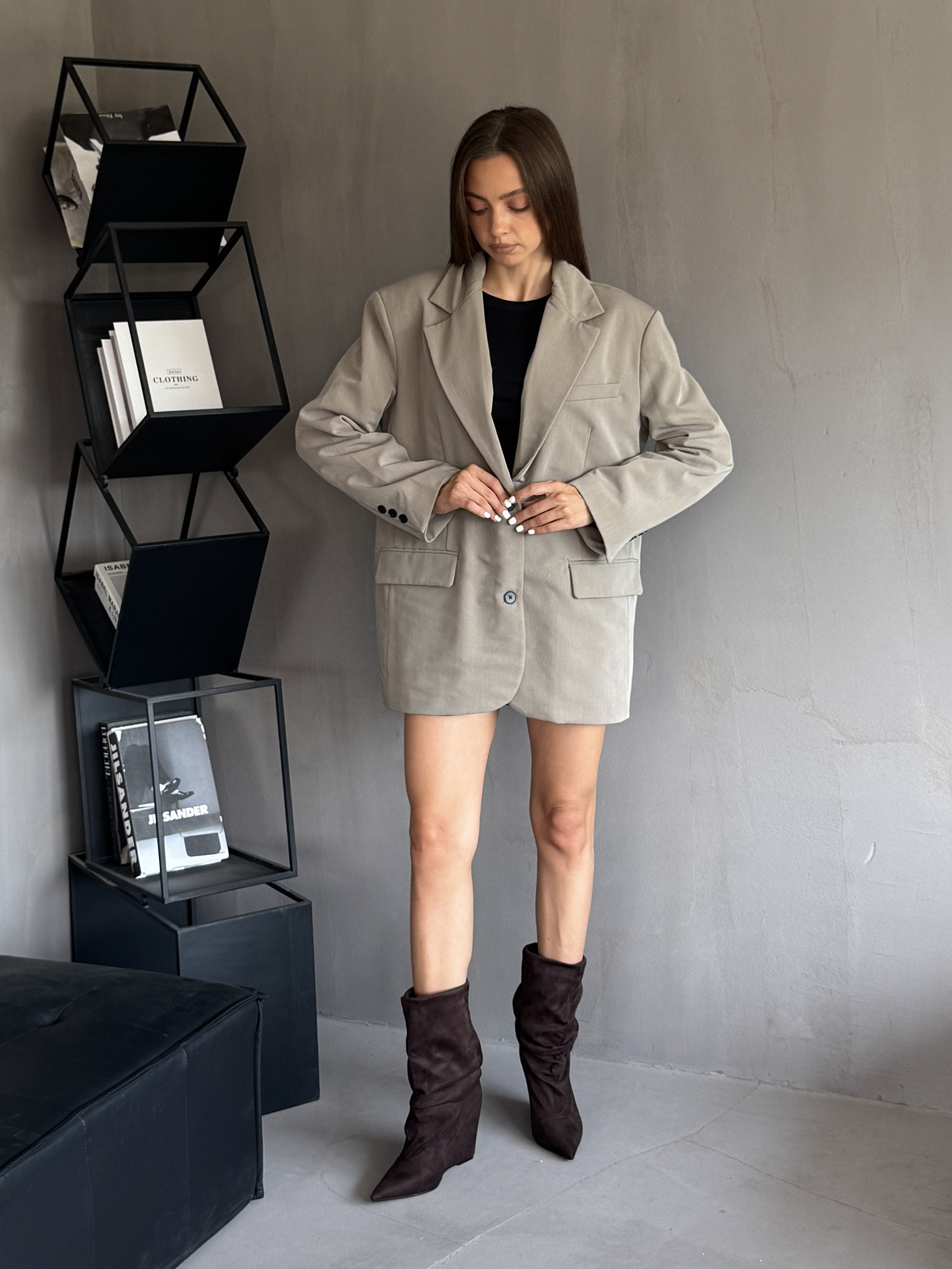 Сапоги женские текстиль