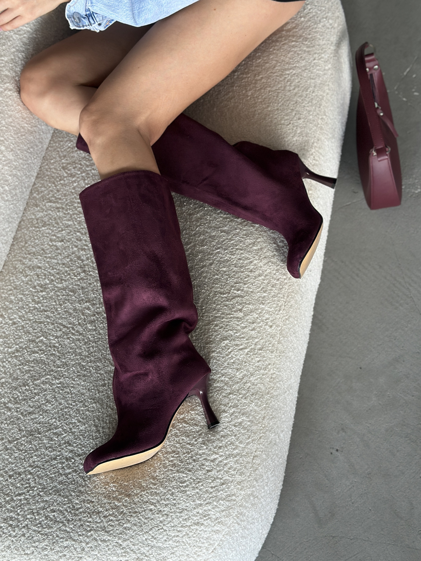 Сапоги женские текстиль