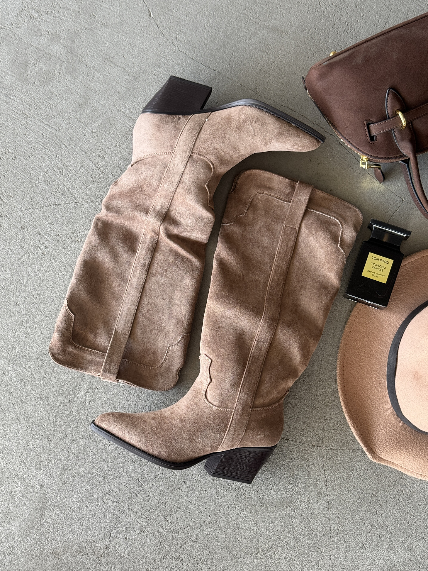 Сапоги казаки женские экозамша еврошерсть