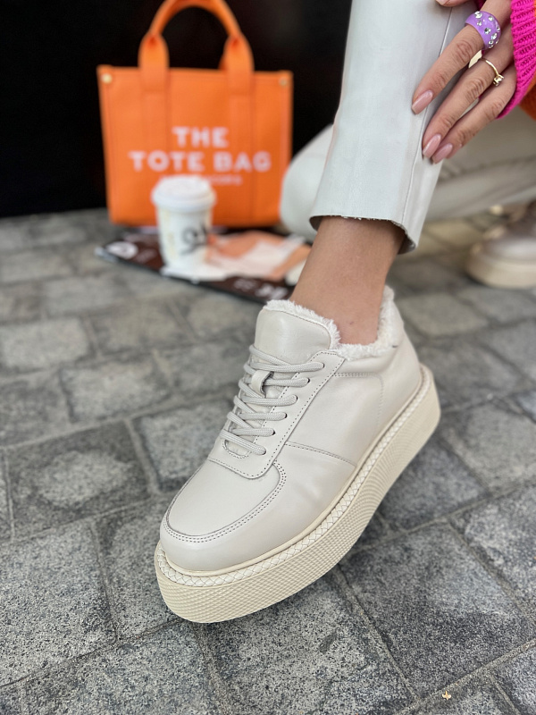 Кеды женские кожа экомех