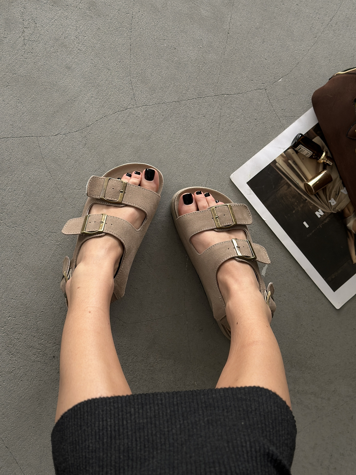 Босоножки женские натуральная замша