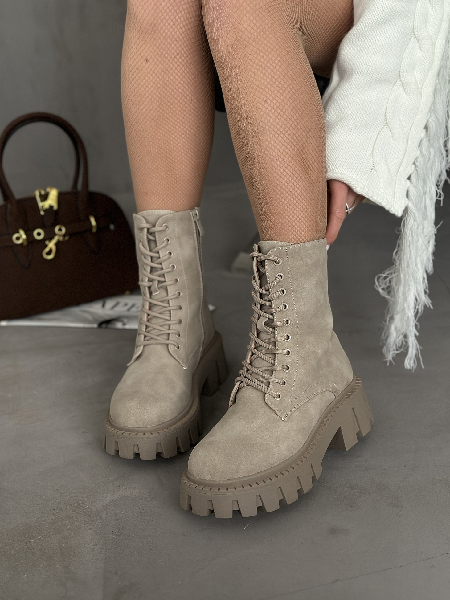 Ботинки женские экокожа