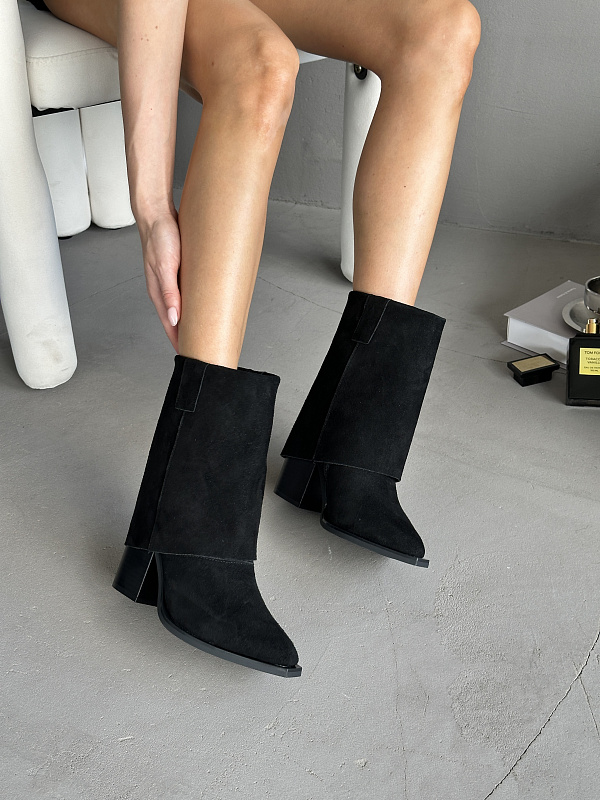 Ботинки женские экозамша