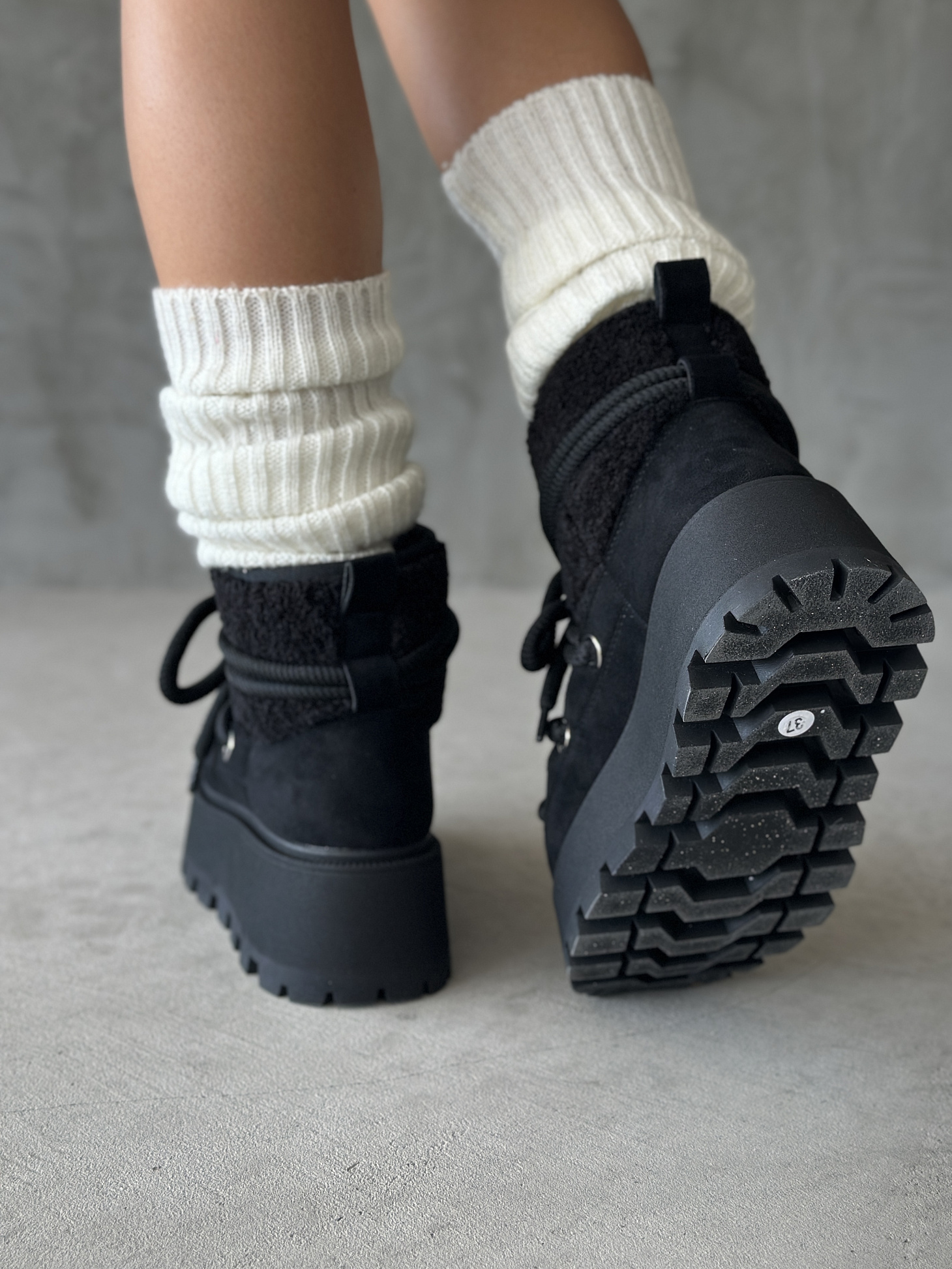 Угги женские экозамша шерсть