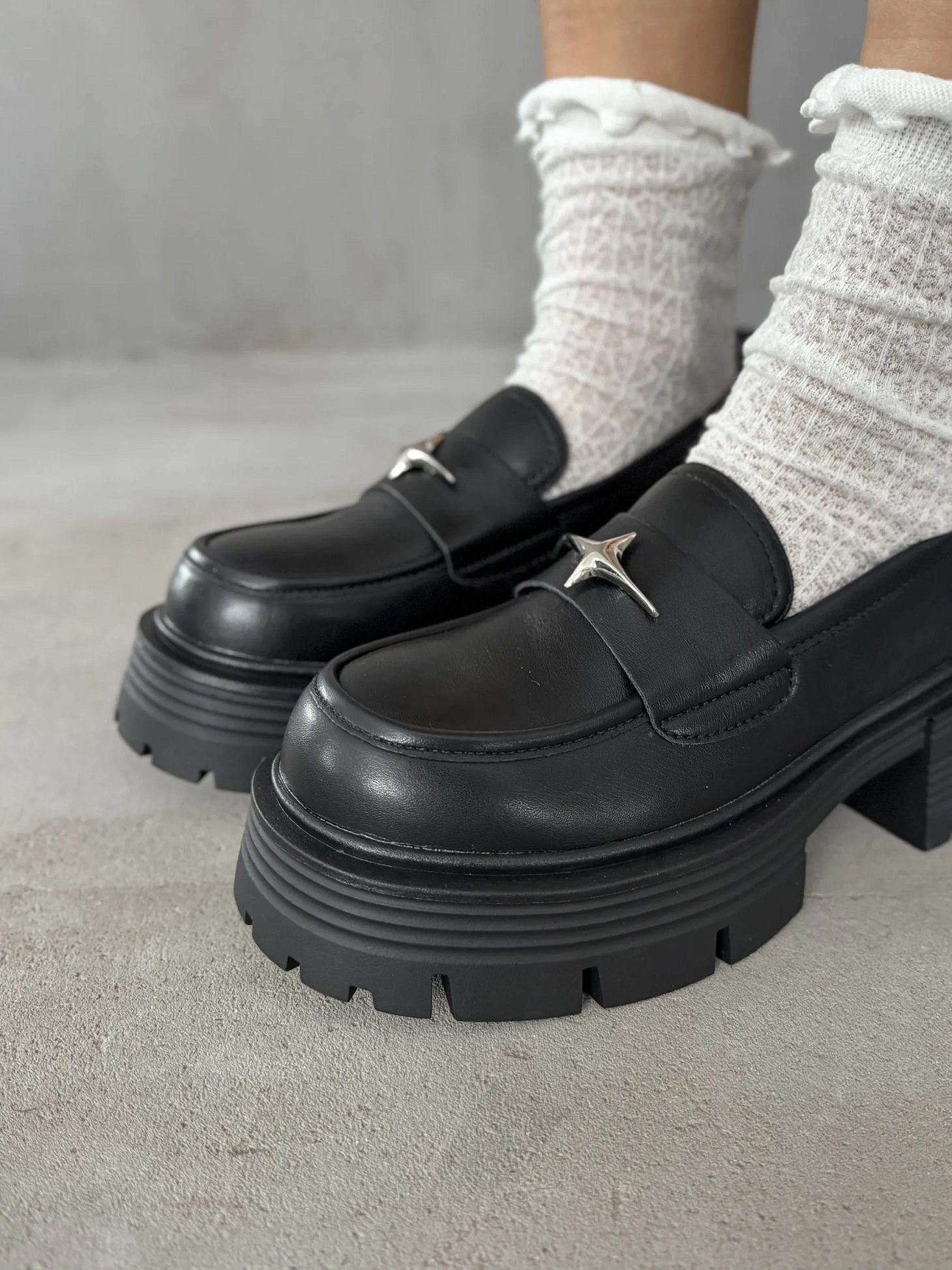 Лоферы женские экокожа