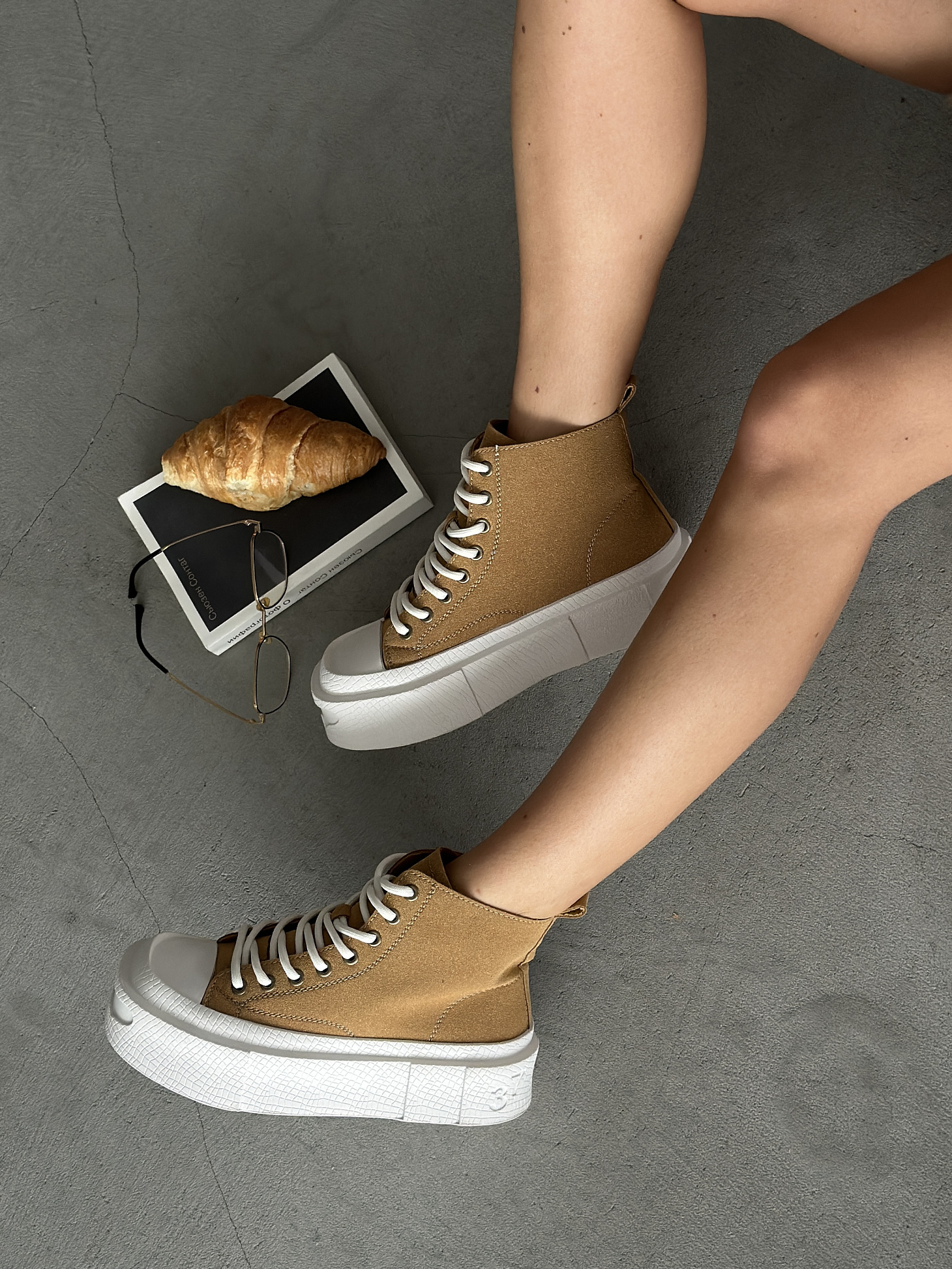 Кеды женские экозамша