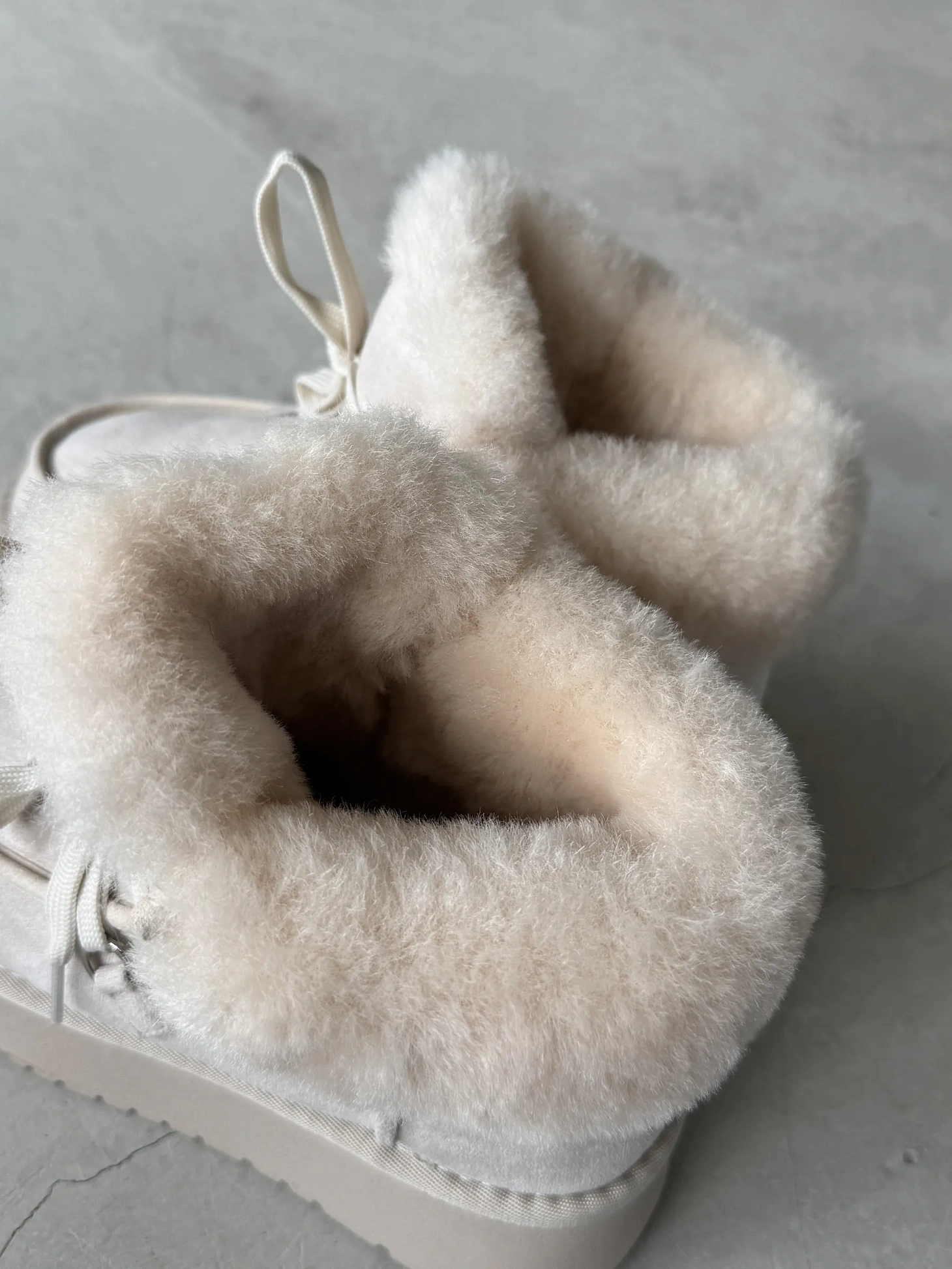 Ботинки женские экозамша шерсть