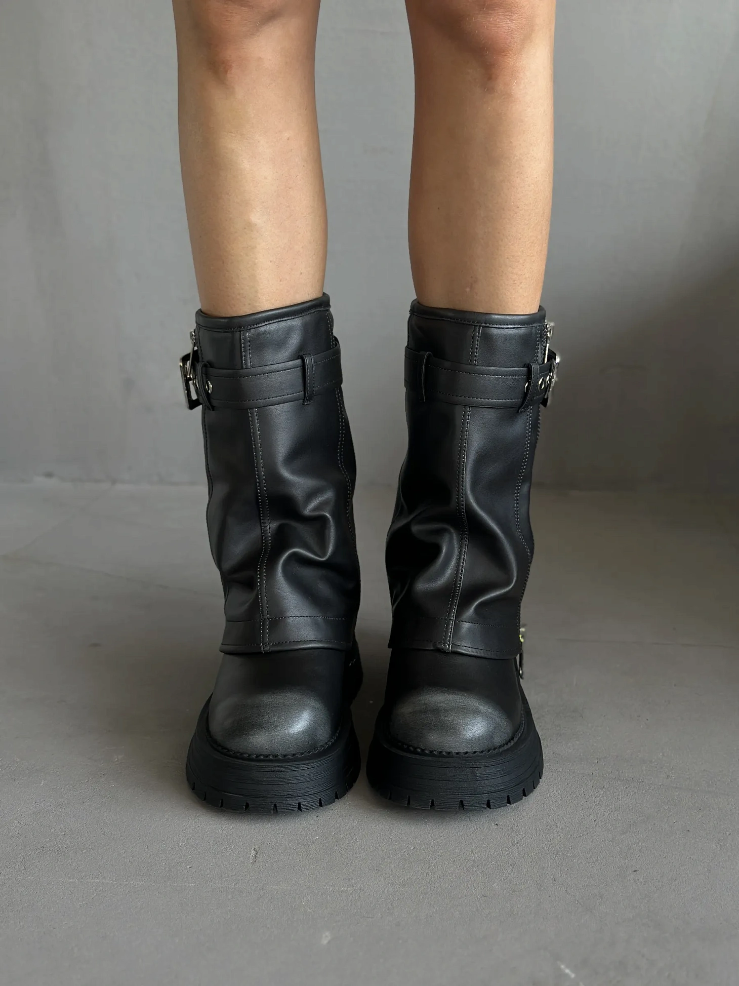 Ботинки женские экокожа шерсть