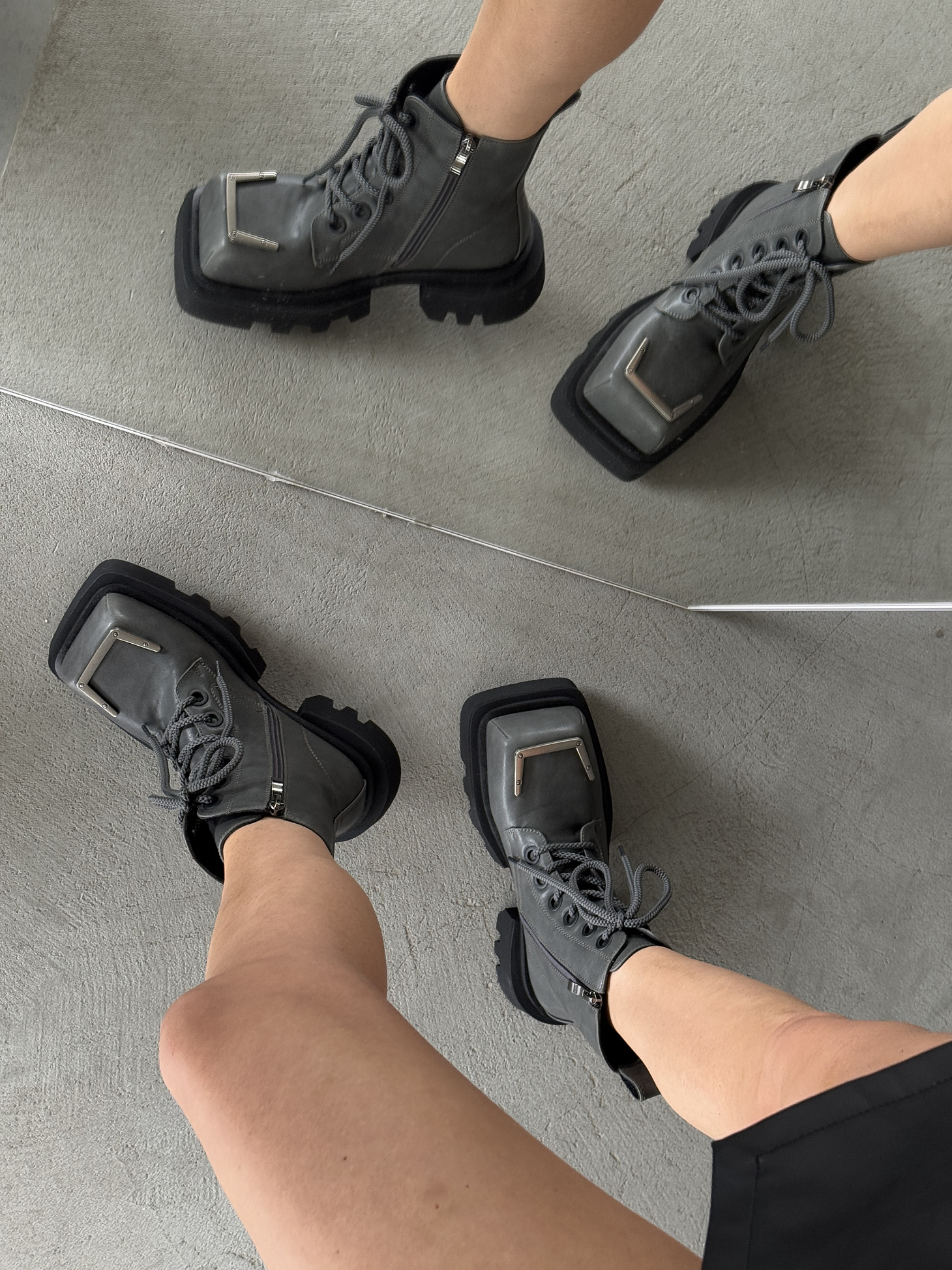 Ботинки женские экокожа