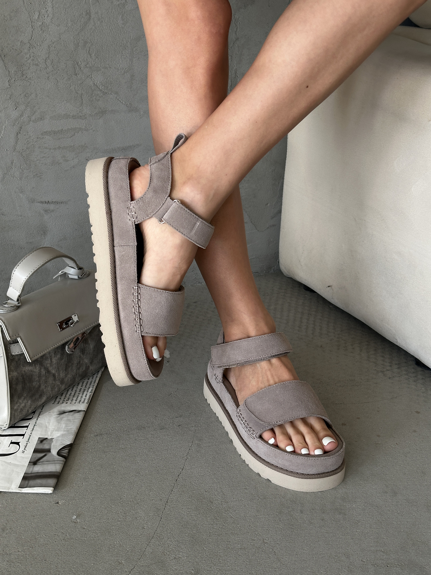 Босоножки женские натуральная замша