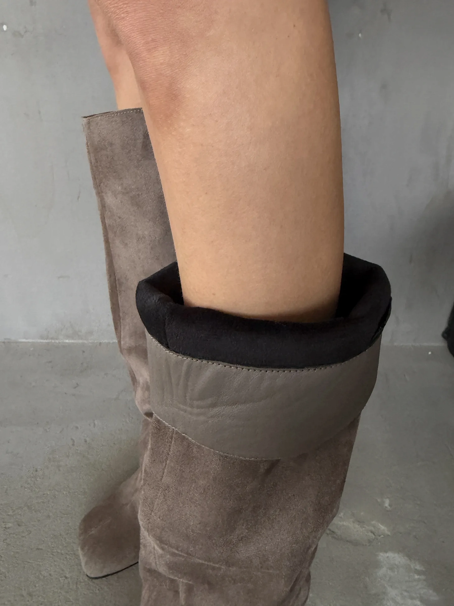 Сапоги женские экозамша