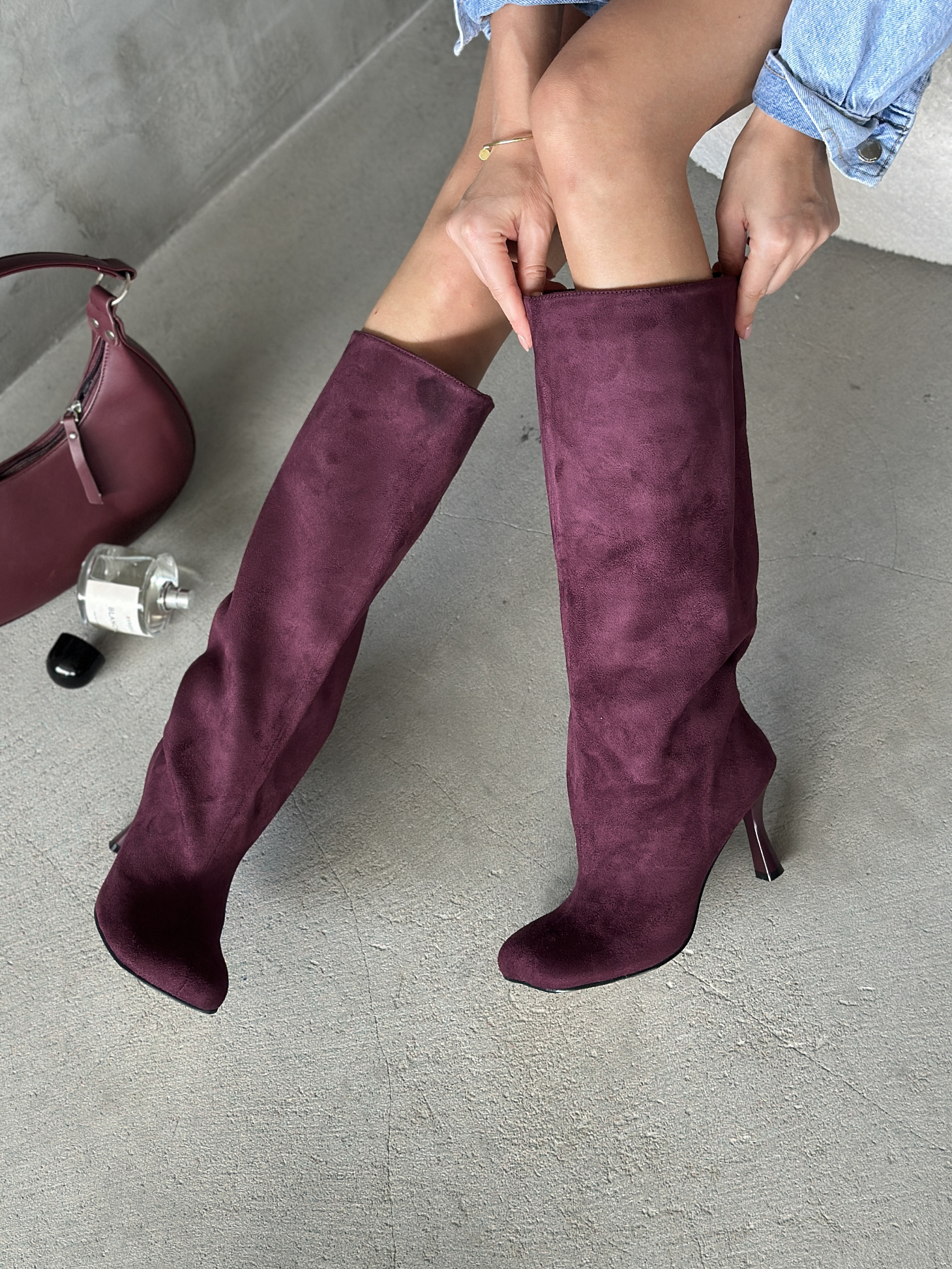 Сапоги женские текстиль